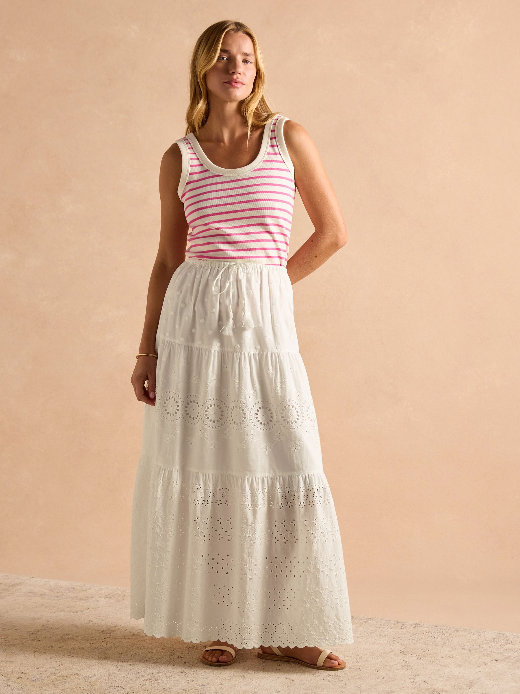 Sofia Pink Stripe Ribbed Vest - Image 5 of 8