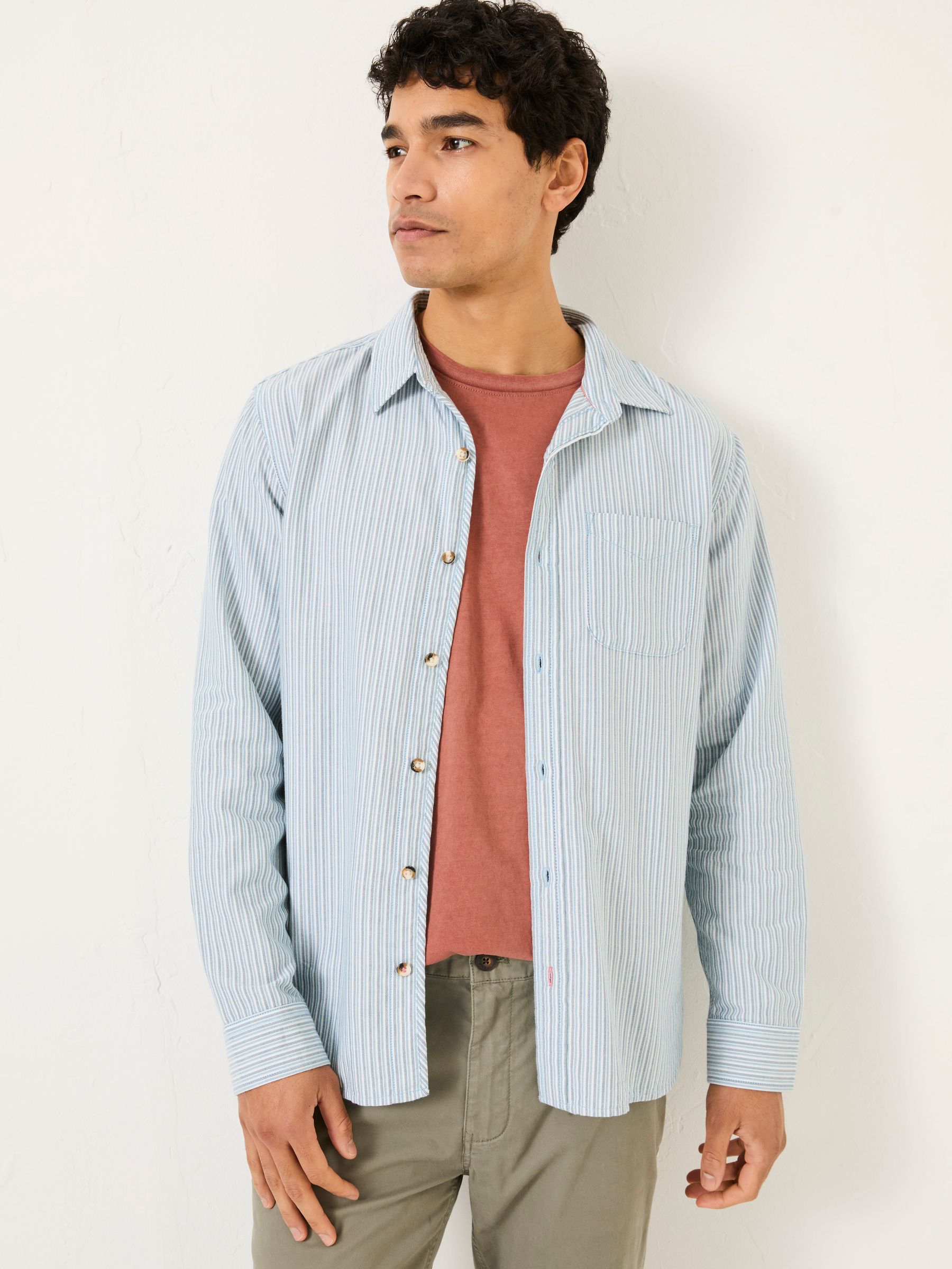 Mill Pale Blue Long Sleeve Stripe Shirt - Image 1 of 5