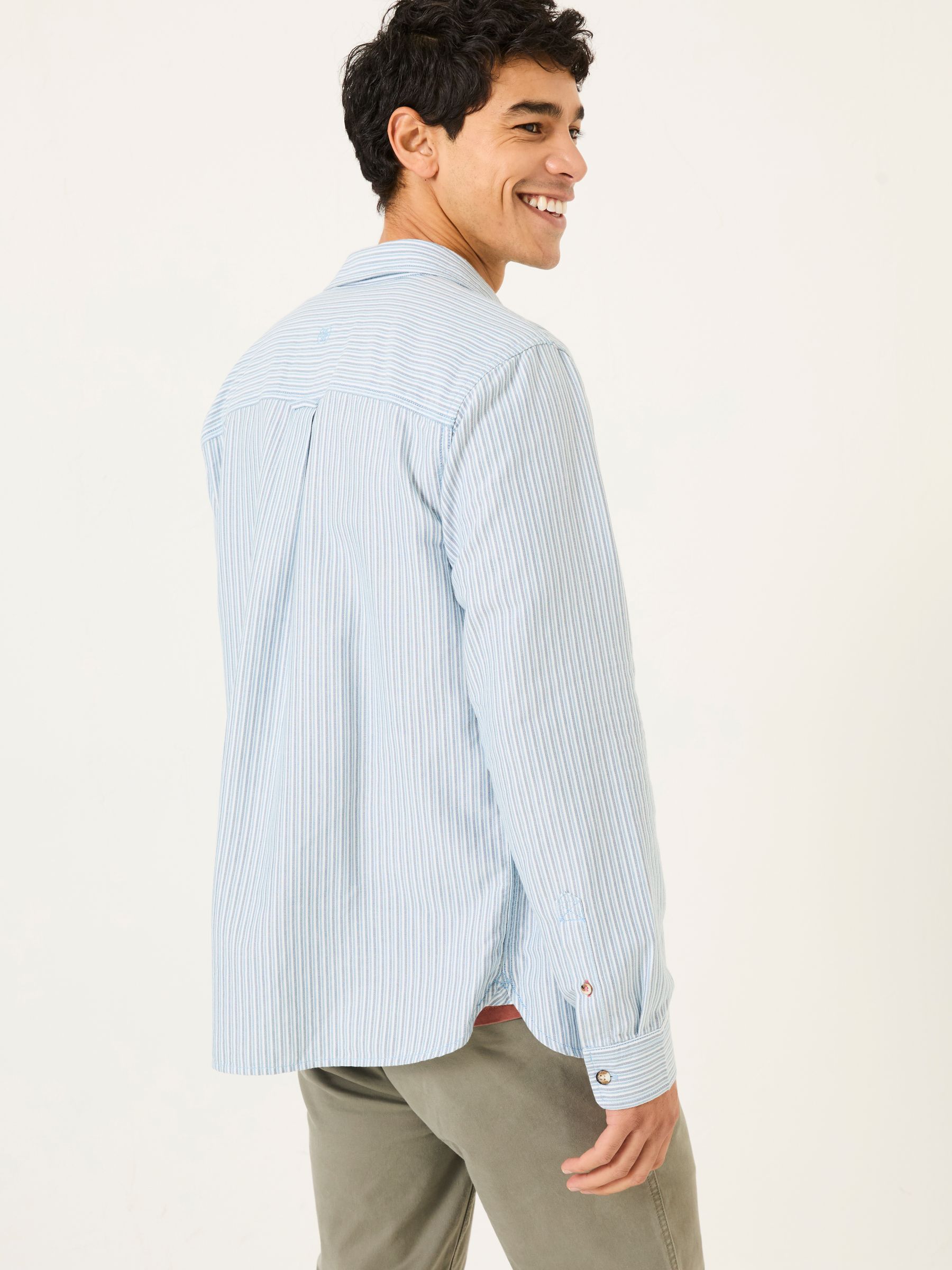 Mill Pale Blue Long Sleeve Stripe Shirt - Image 2 of 5