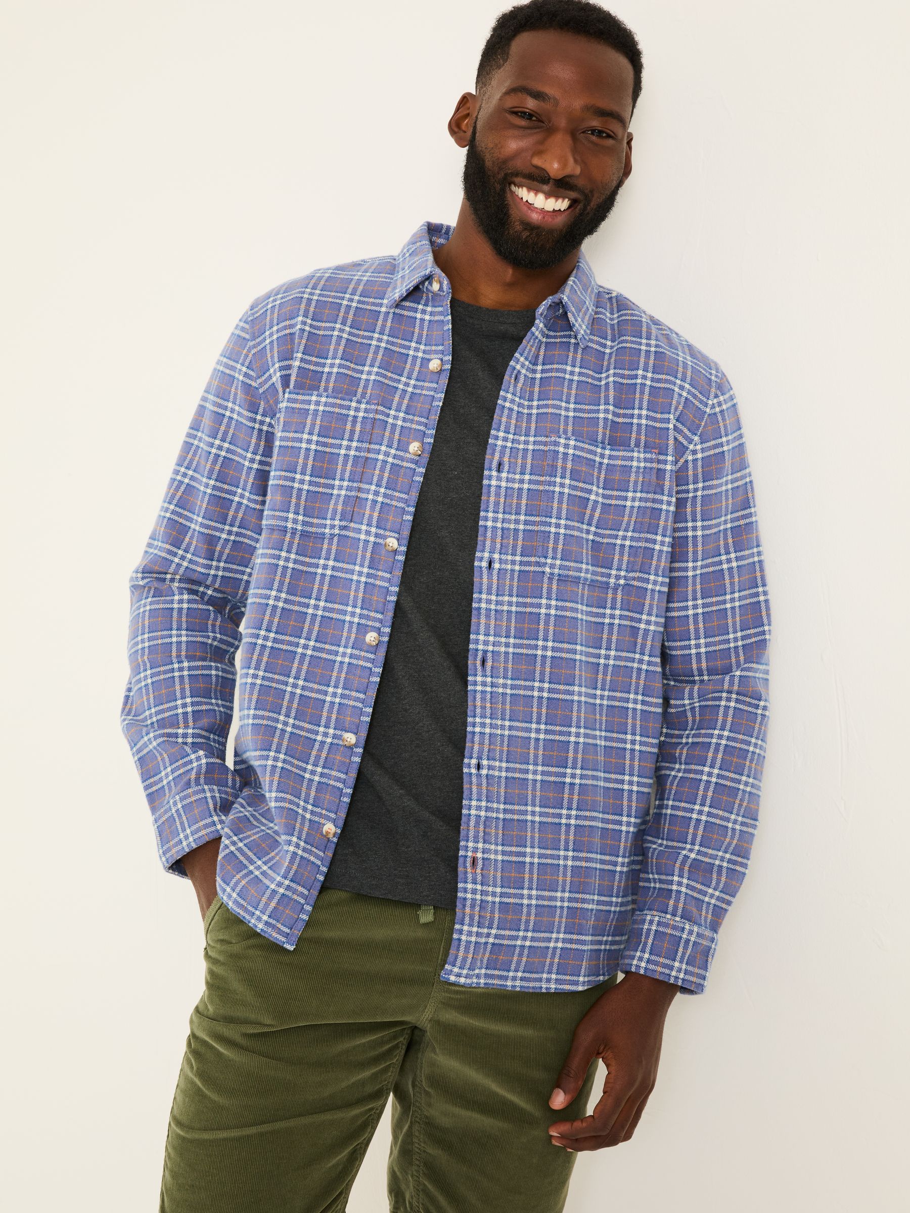 Purple Acton Long Sleeve Check Shirt | FatFace