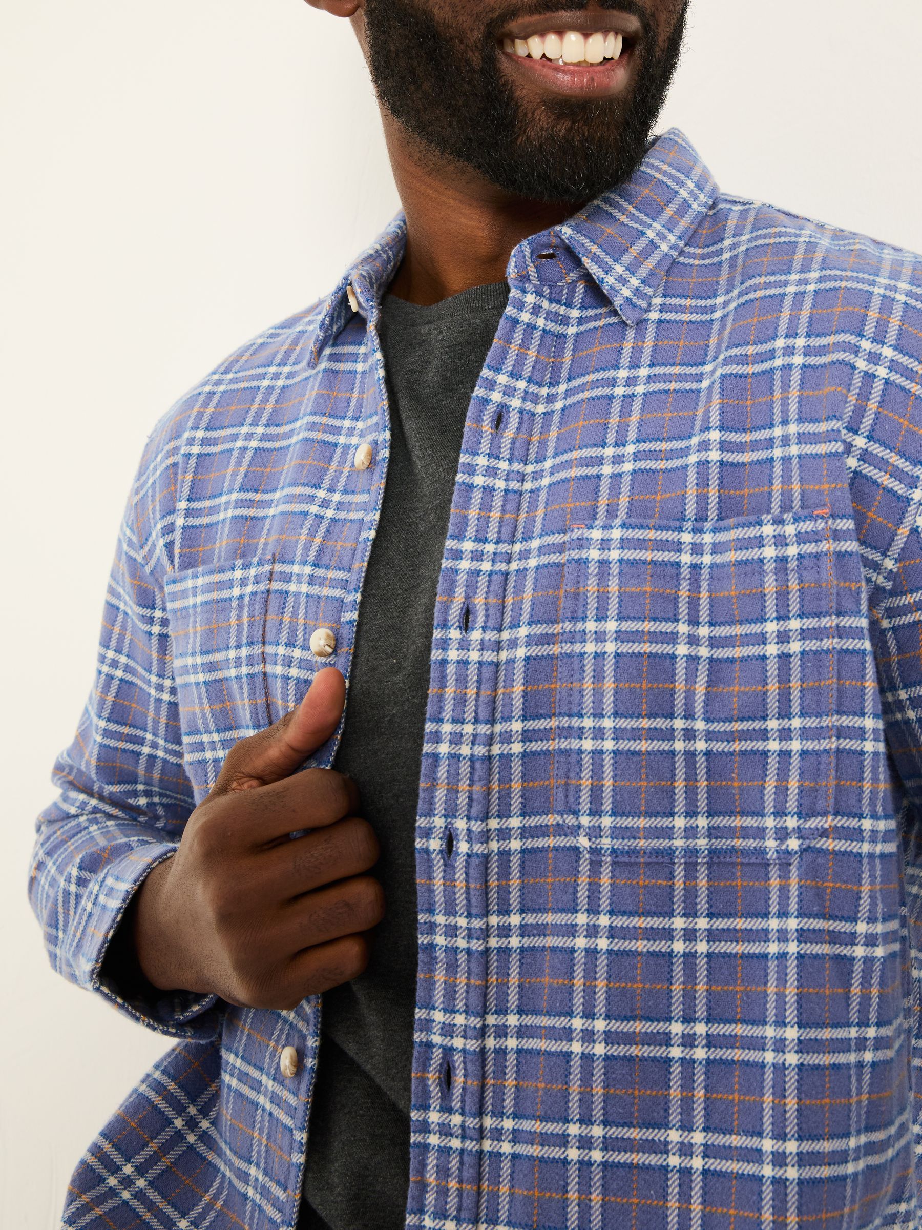 Purple Acton Long Sleeve Check Shirt - Image 3 of 4