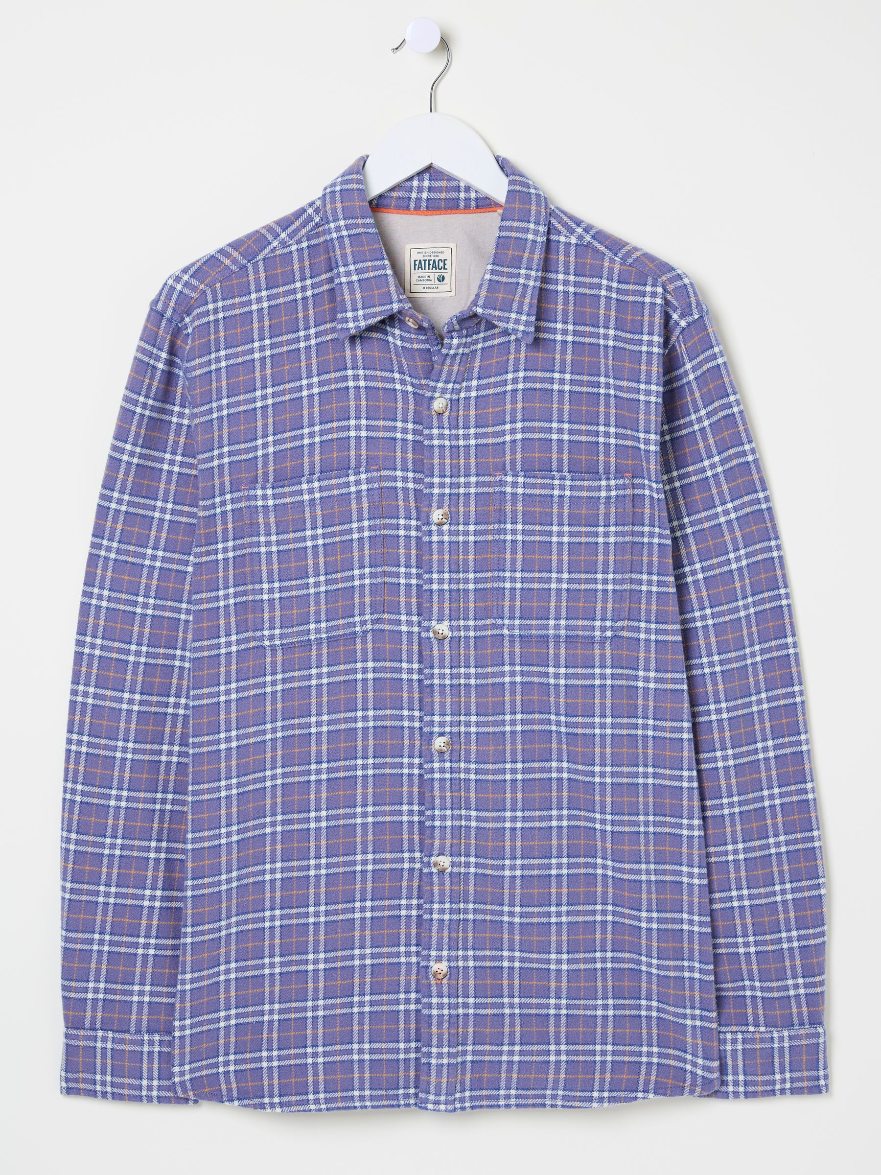 Purple Acton Long Sleeve Check Shirt - Image 4 of 4