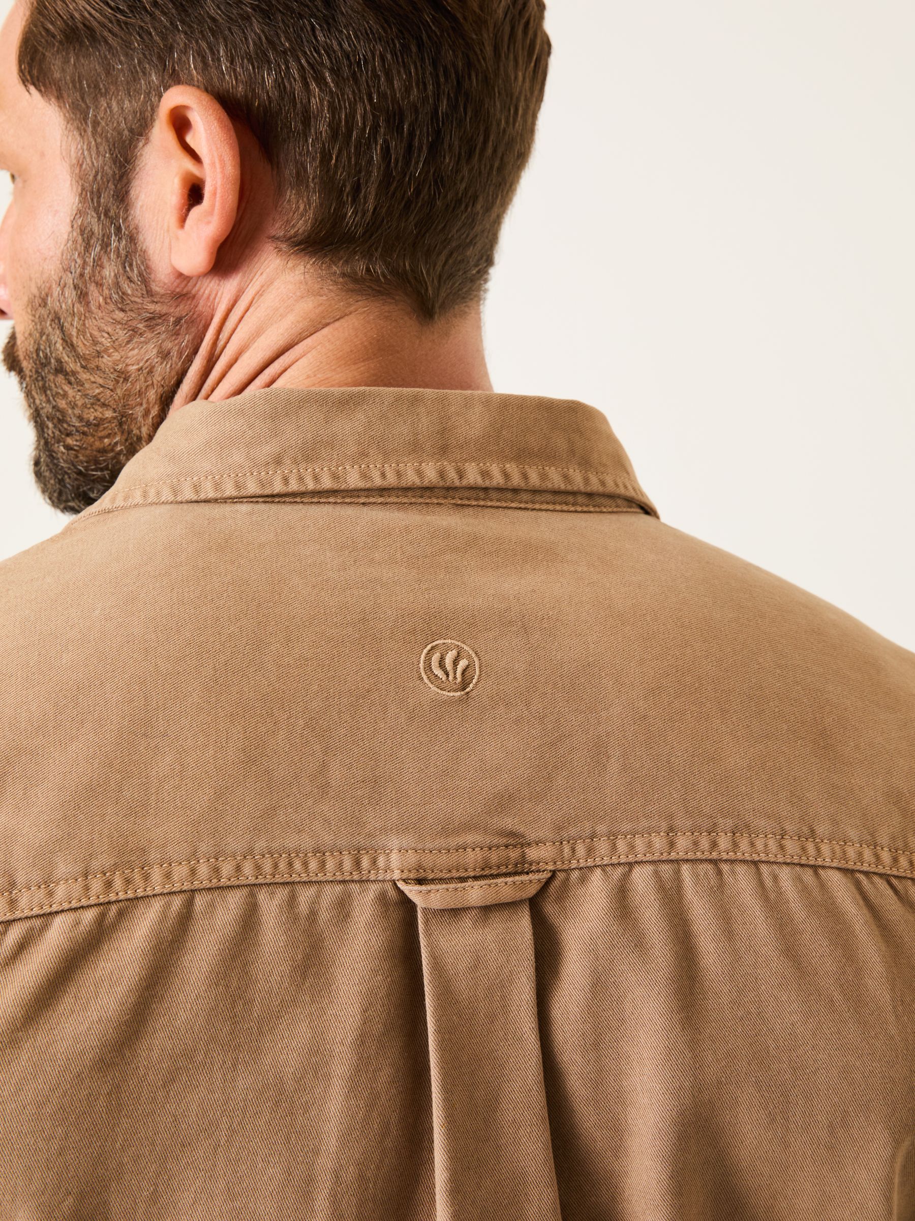 Filey Brown Long Sleeve Plain Shirt - Image 5 of 7