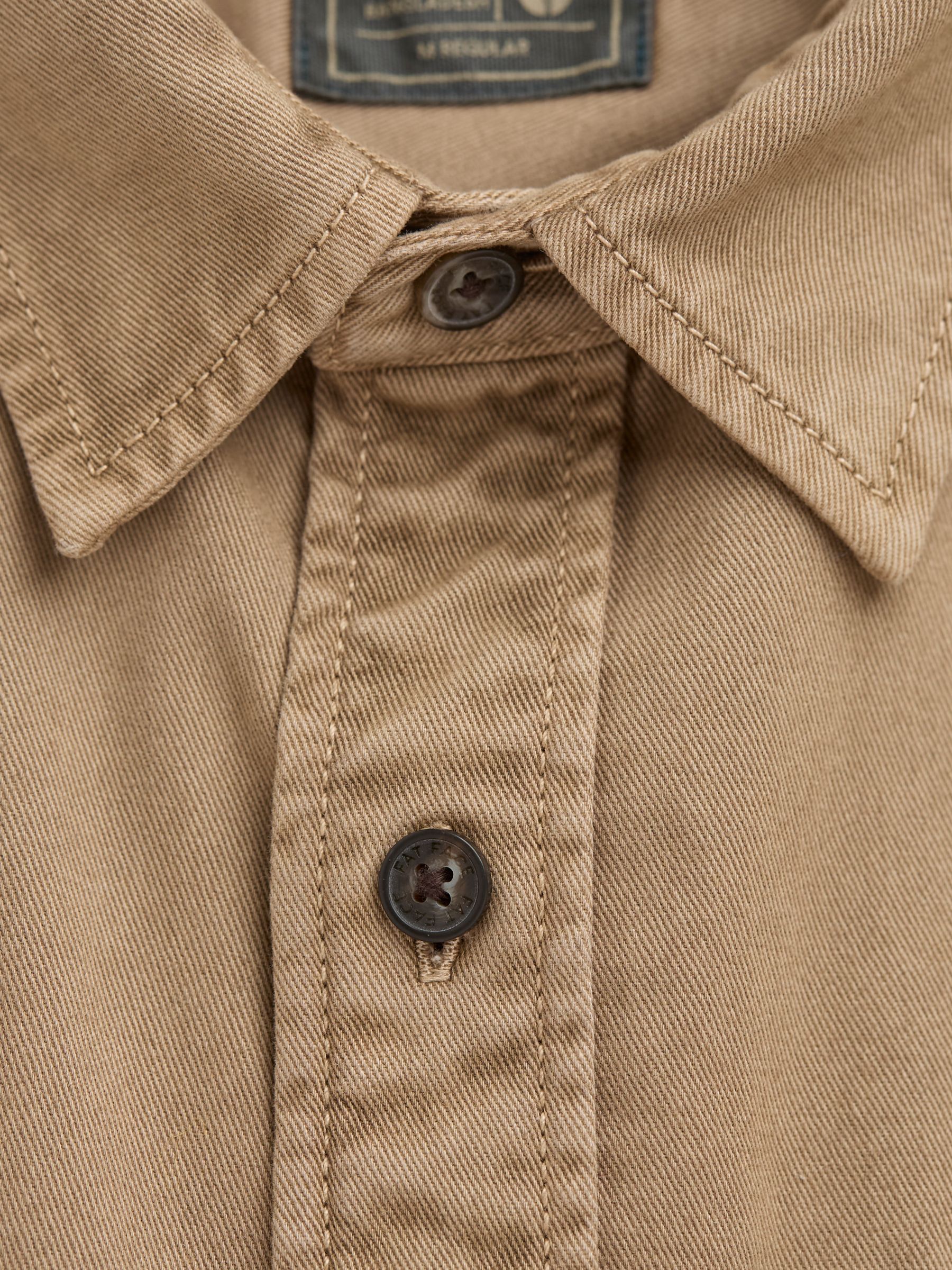 Filey Brown Long Sleeve Plain Shirt - Image 7 of 7