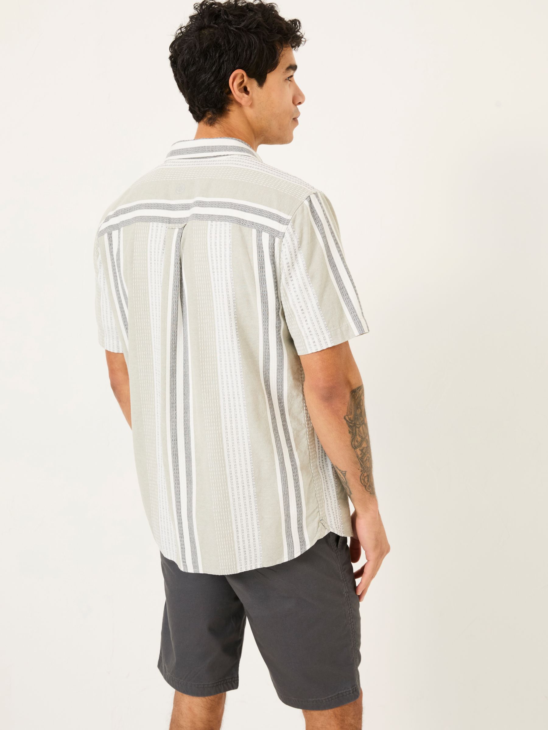 Light Green Short Sleeve Oask Stripe Shirt - Image 2 of 6