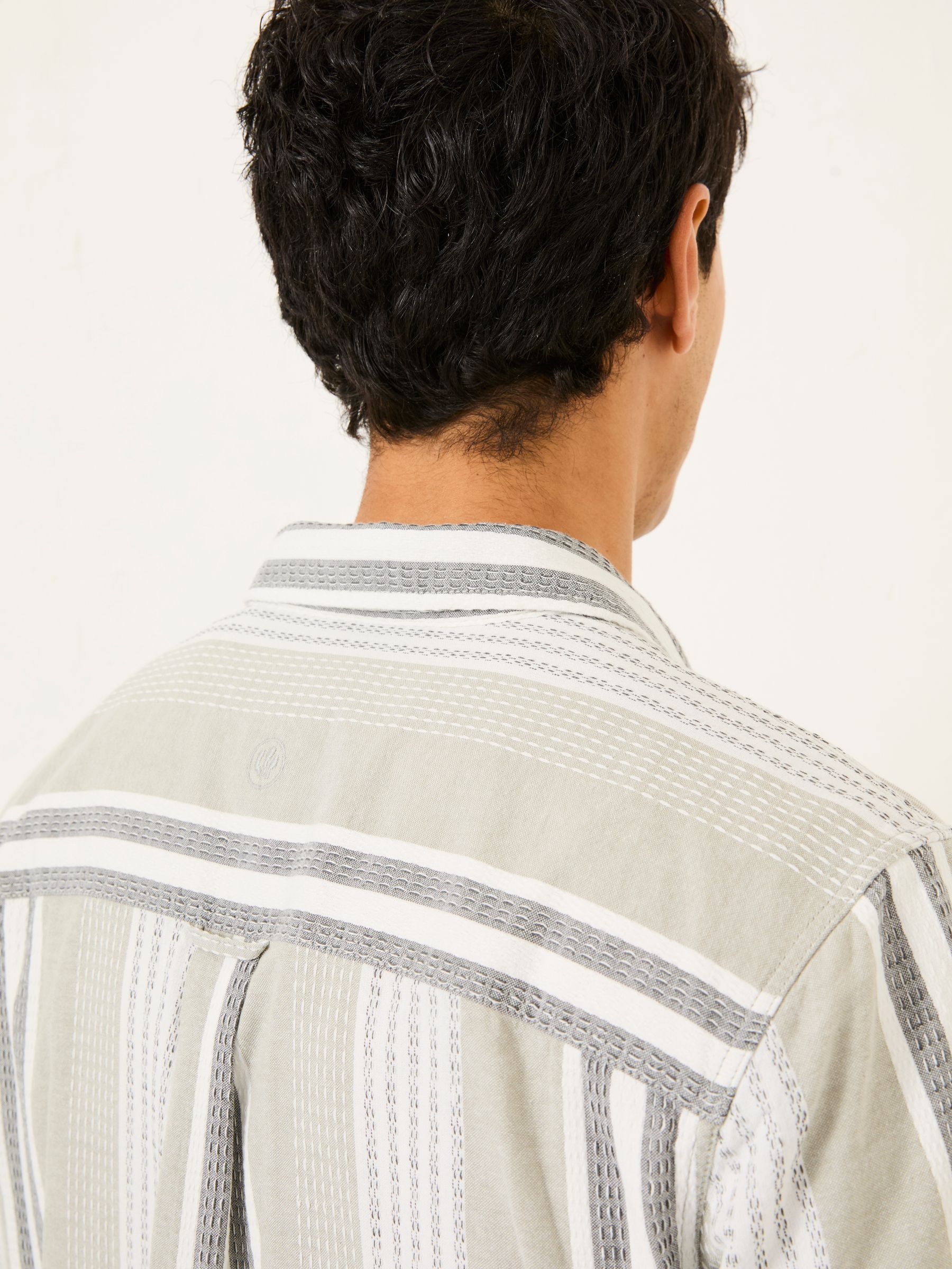 Light Green Short Sleeve Oask Stripe Shirt - Image 5 of 6