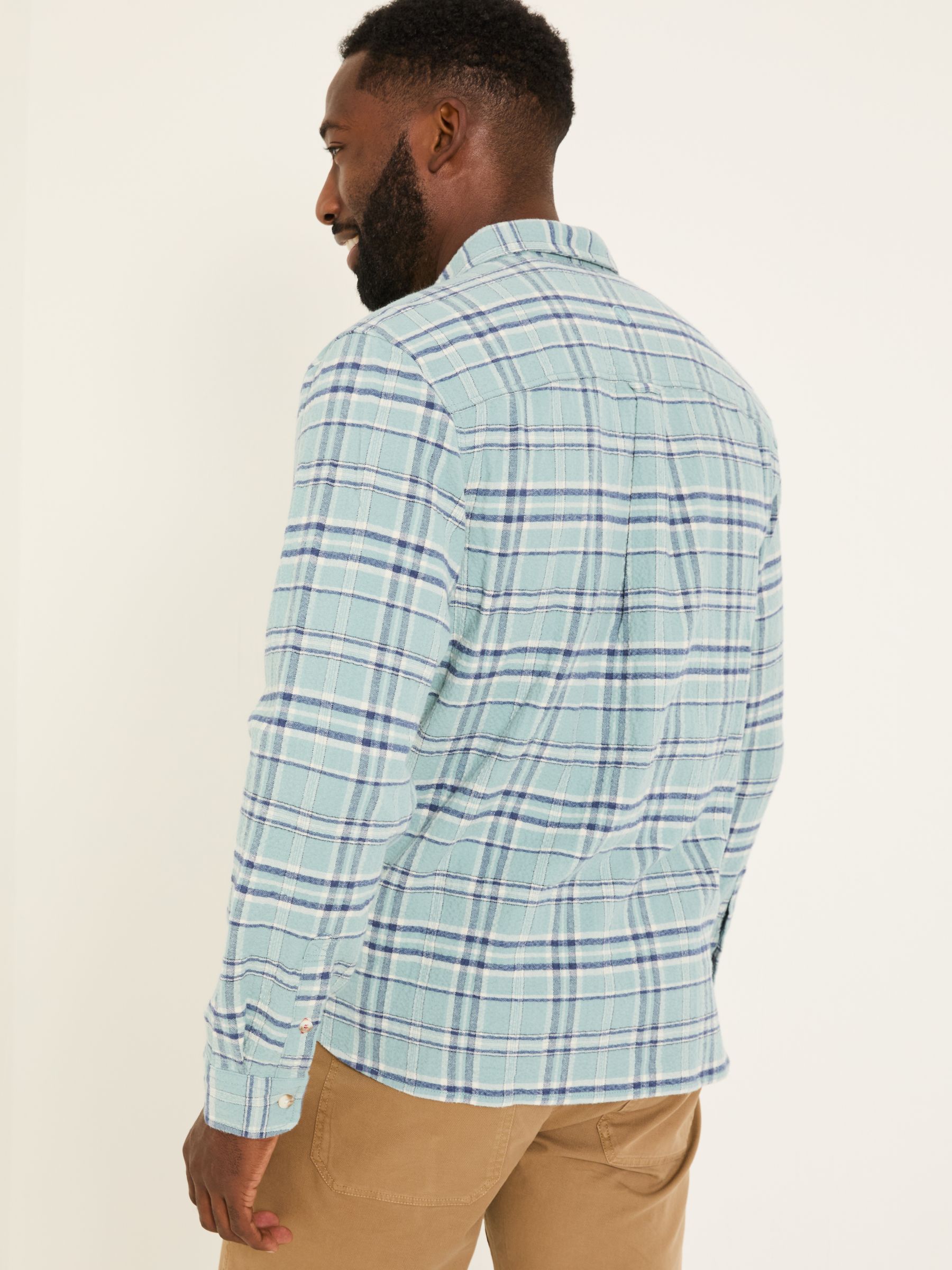 Blue Long Sleeve Trent Check Shirt - Image 2 of 5