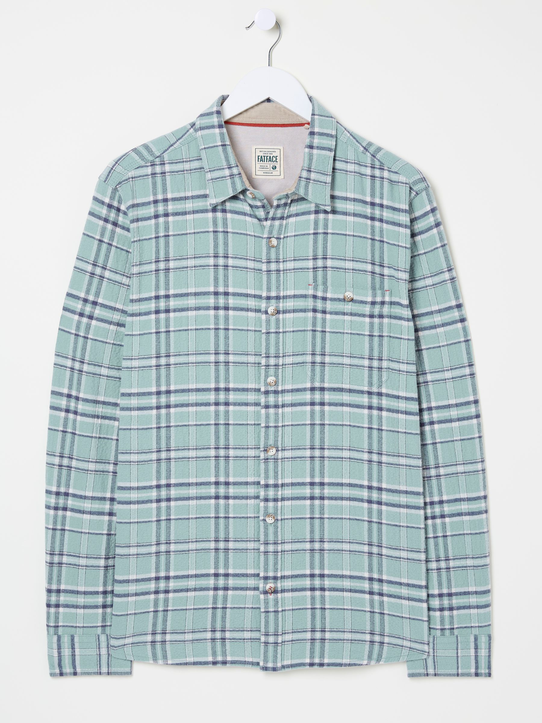 Blue Long Sleeve Trent Check Shirt - Image 5 of 5