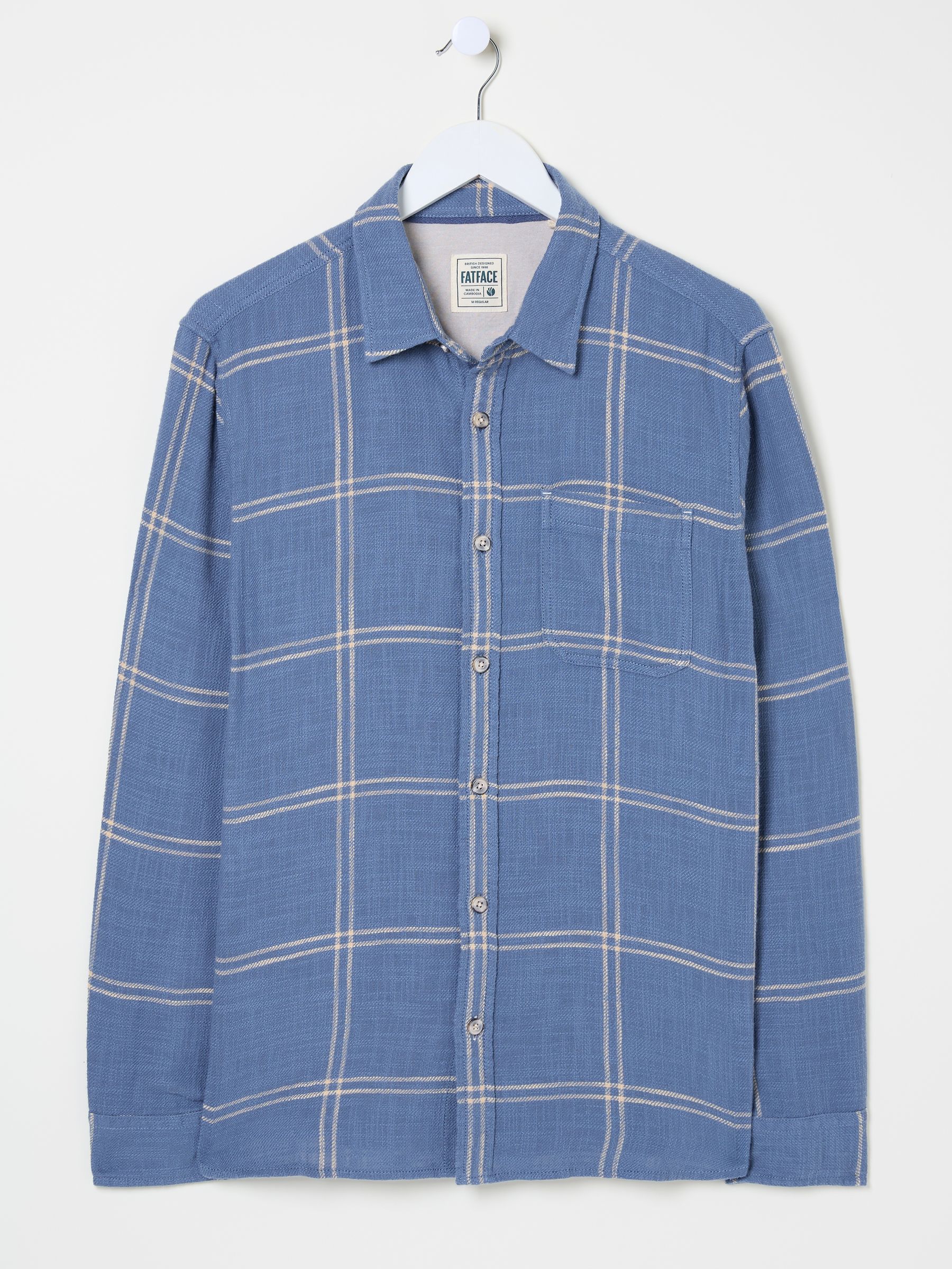 Wells Blue Long Sleeve Check Shirt - Image 5 of 5