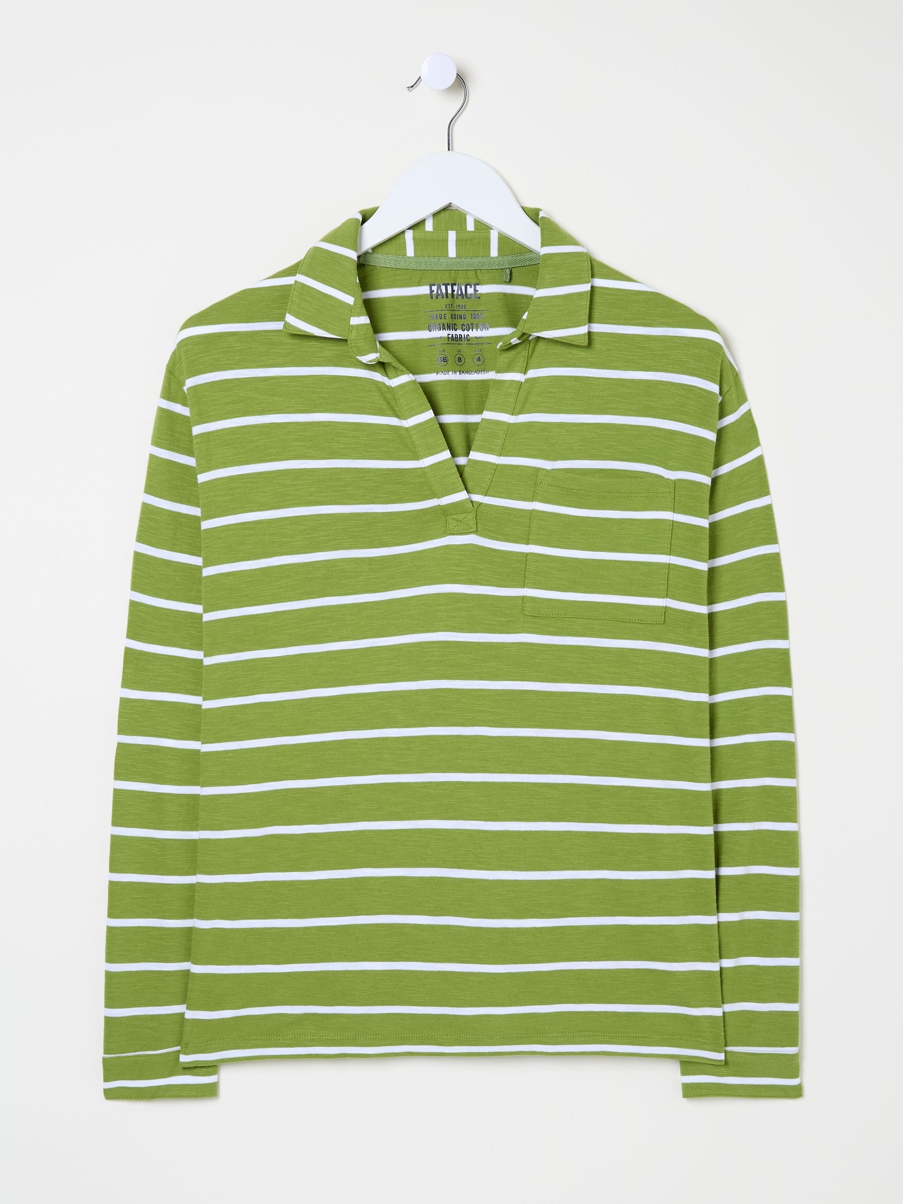 Paige Green 100% Cotton Stripe Jersey Shirt - Image 5 of 5