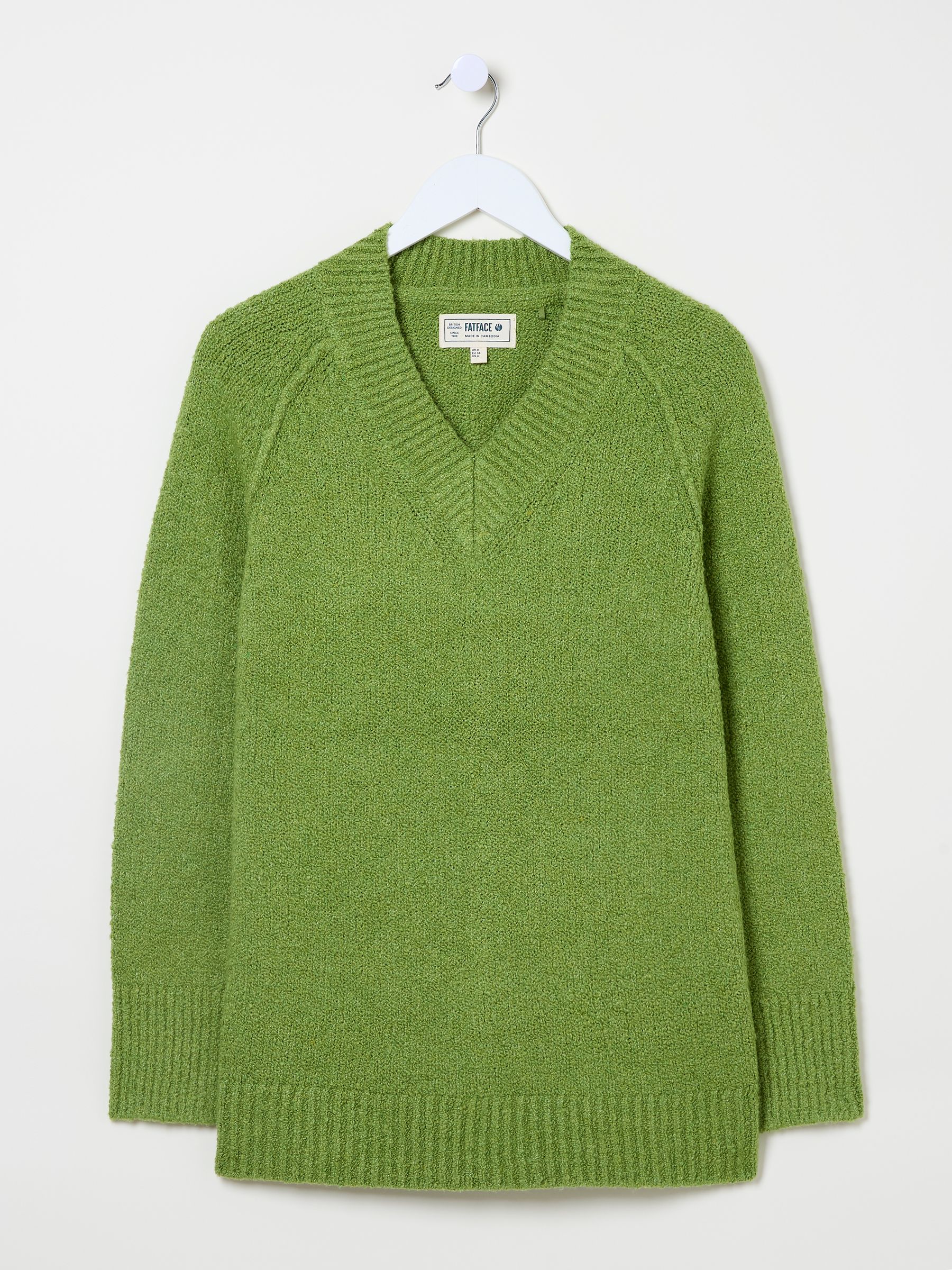 Green Bonnie Boucle V-Neck Jumper - Image 5 of 5