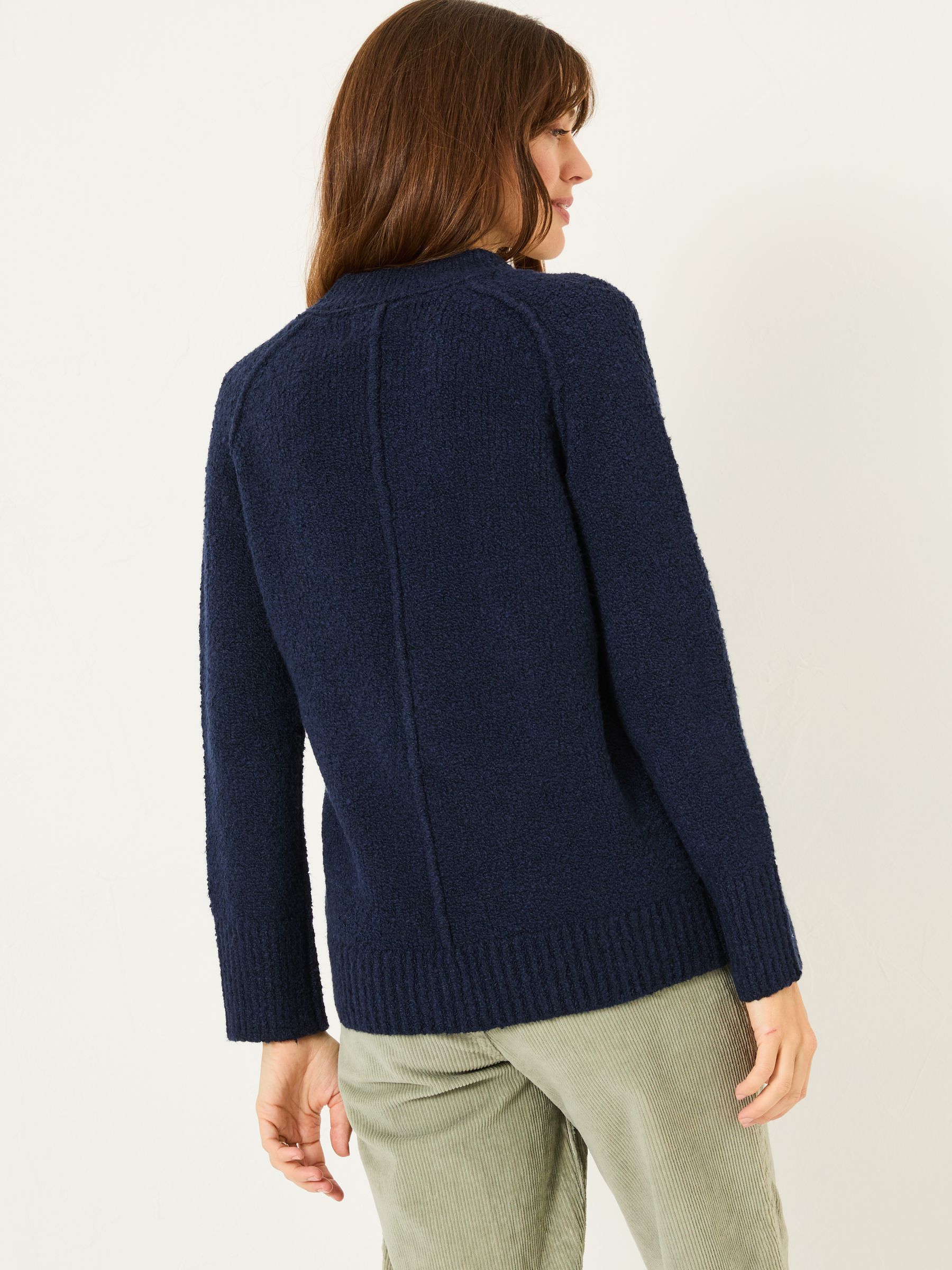 Navy Bonnie Boucle V-Neck Jumper - Image 2 of 10
