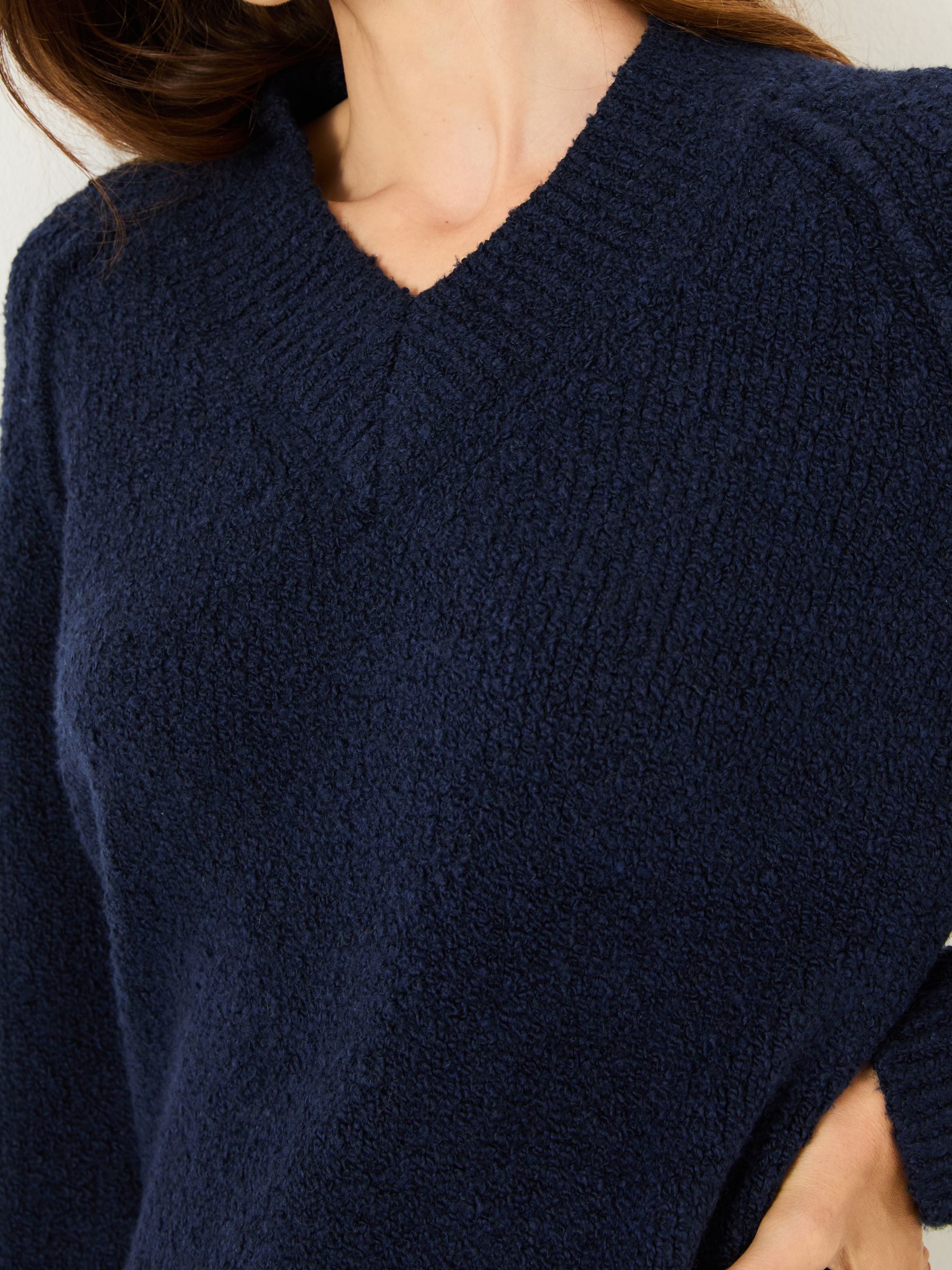 Navy Bonnie Boucle V-Neck Jumper - Image 5 of 10