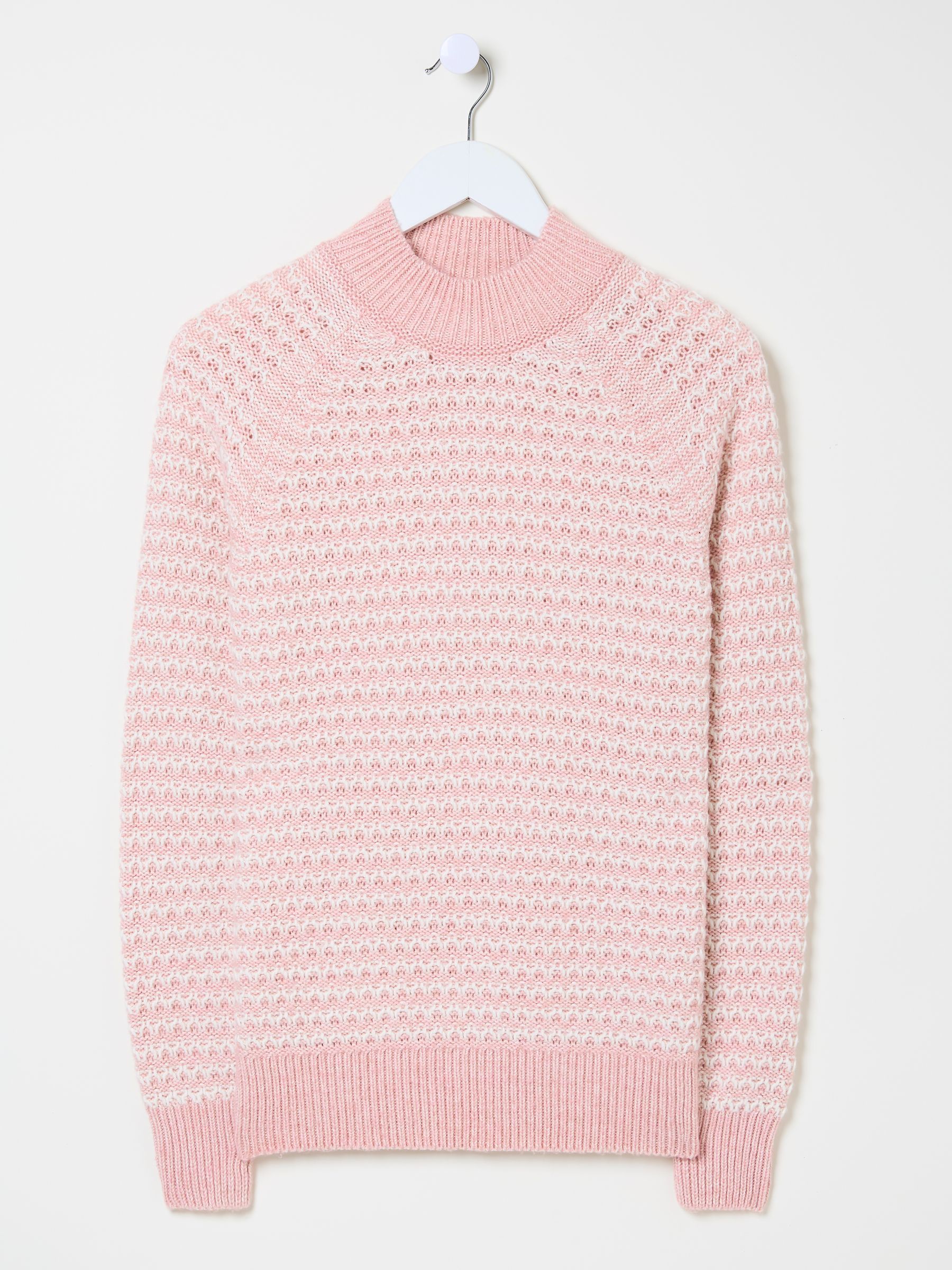 Pink Candy Stripe Knitted Crew Neck Jumper - Image 11 of 11