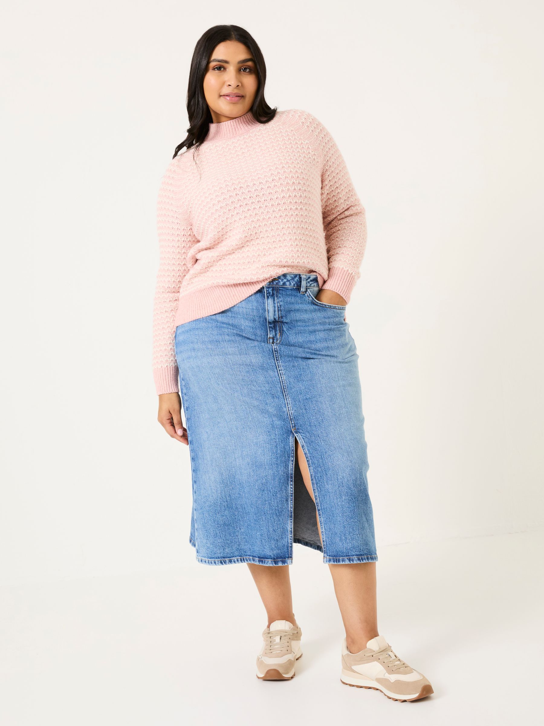 Pink Candy Stripe Knitted Crew Neck Jumper - Image 6 of 11