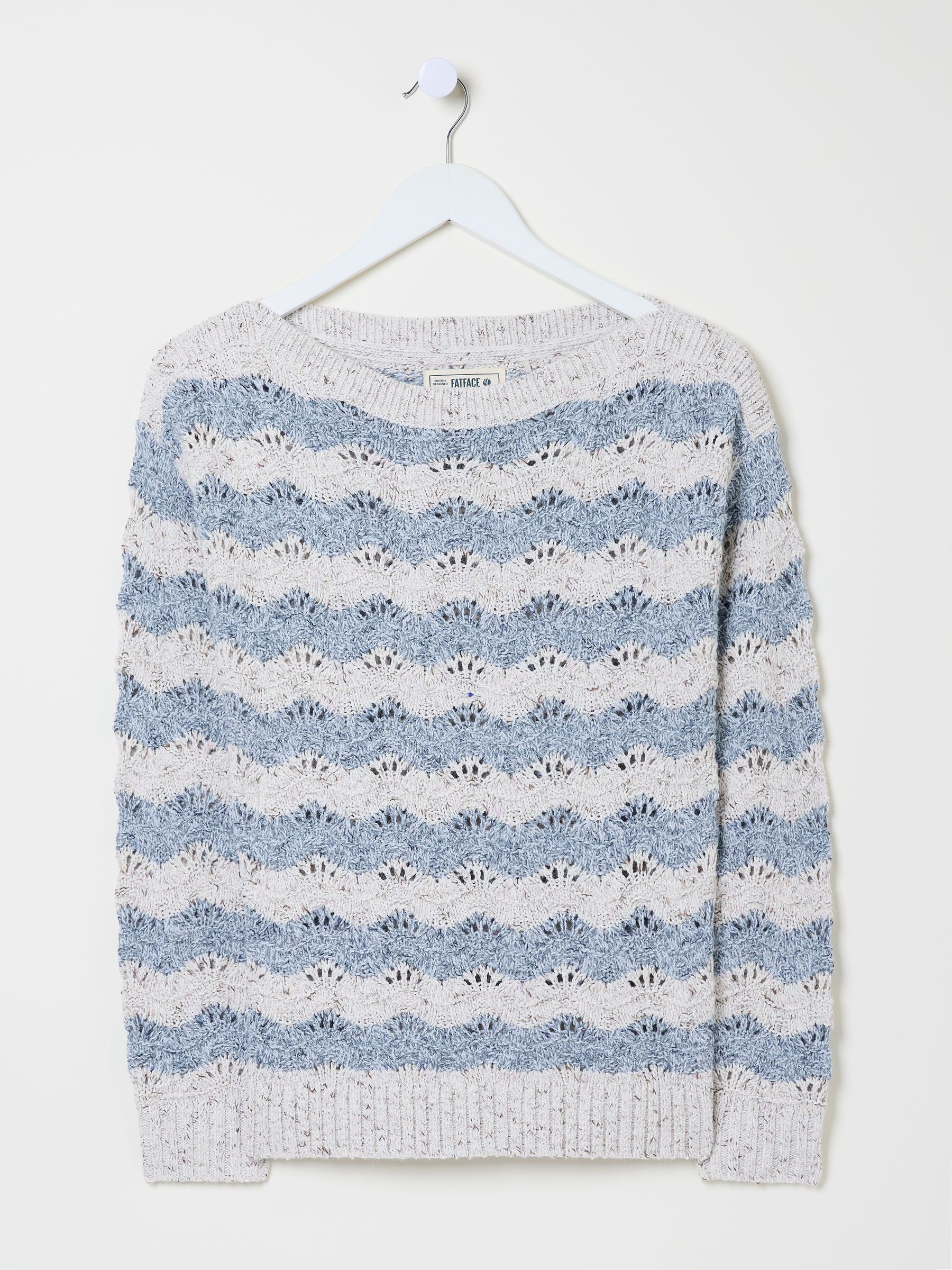 Natural Edith Texture Stripe Knitted Jumper - Image 9 of 9