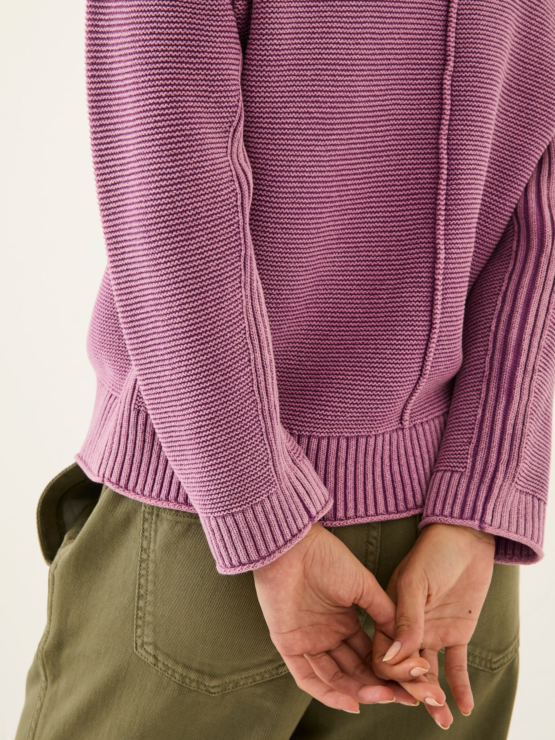 Elia Dusky Purple Laundered Knitted Jumper - Image 4 of 6
