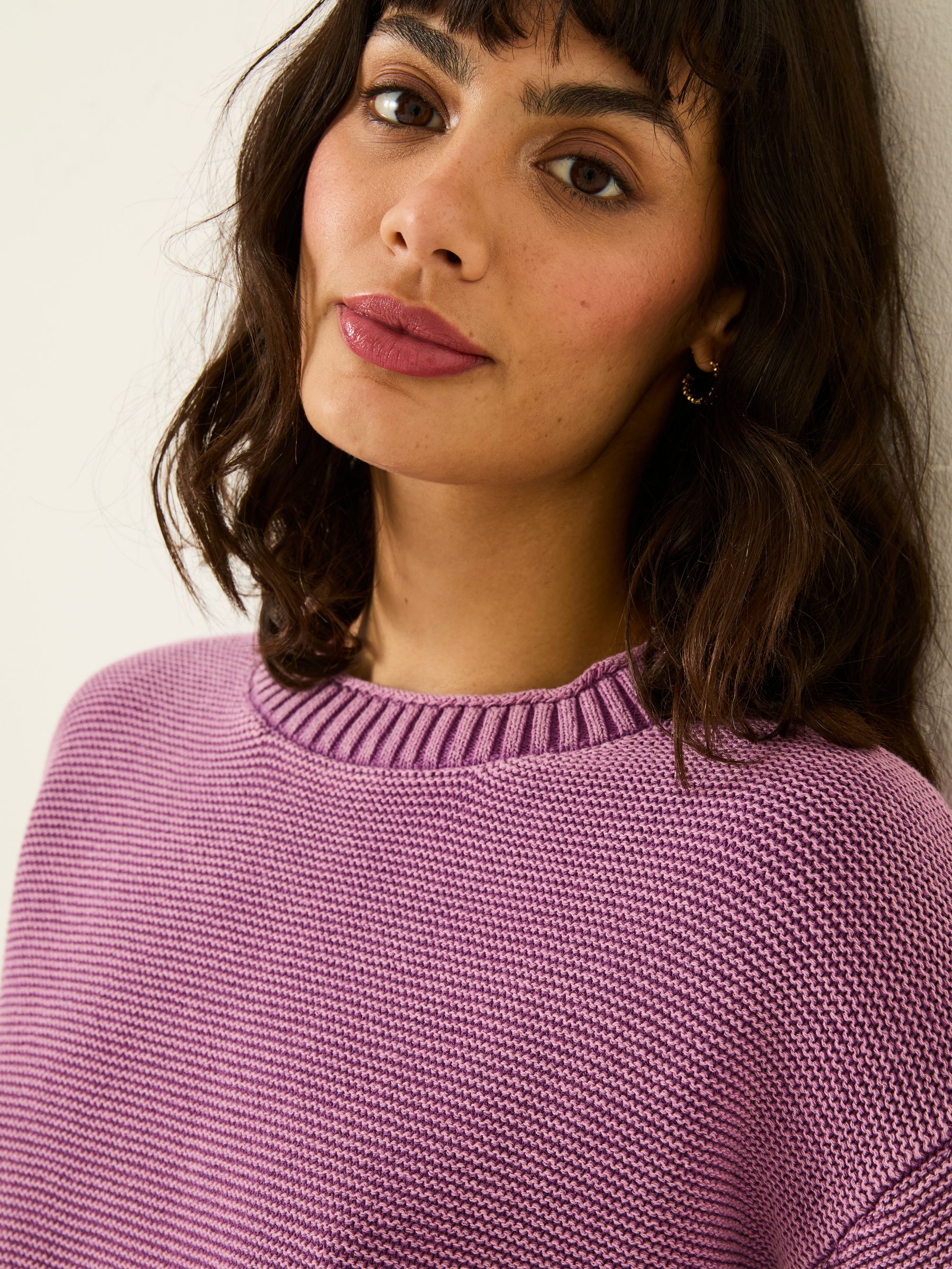Elia Dusky Purple Laundered Knitted Jumper - Image 5 of 6
