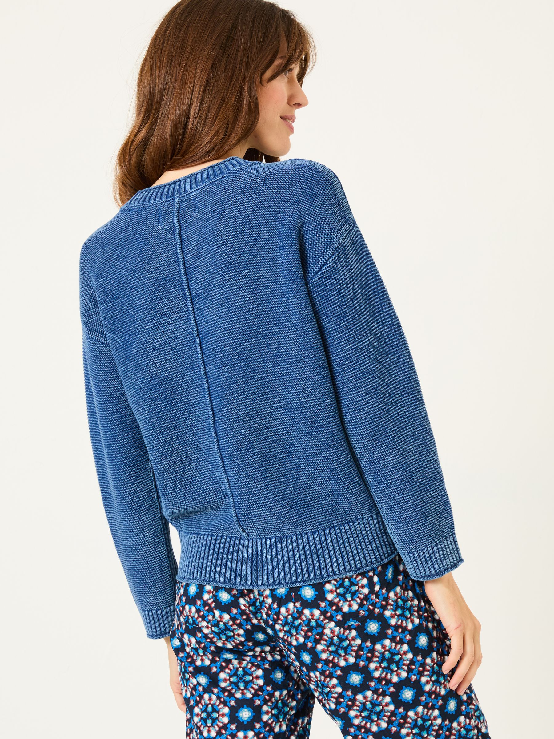Elia Ink Blue Laundered Knitted Jumper - Image 2 of 10