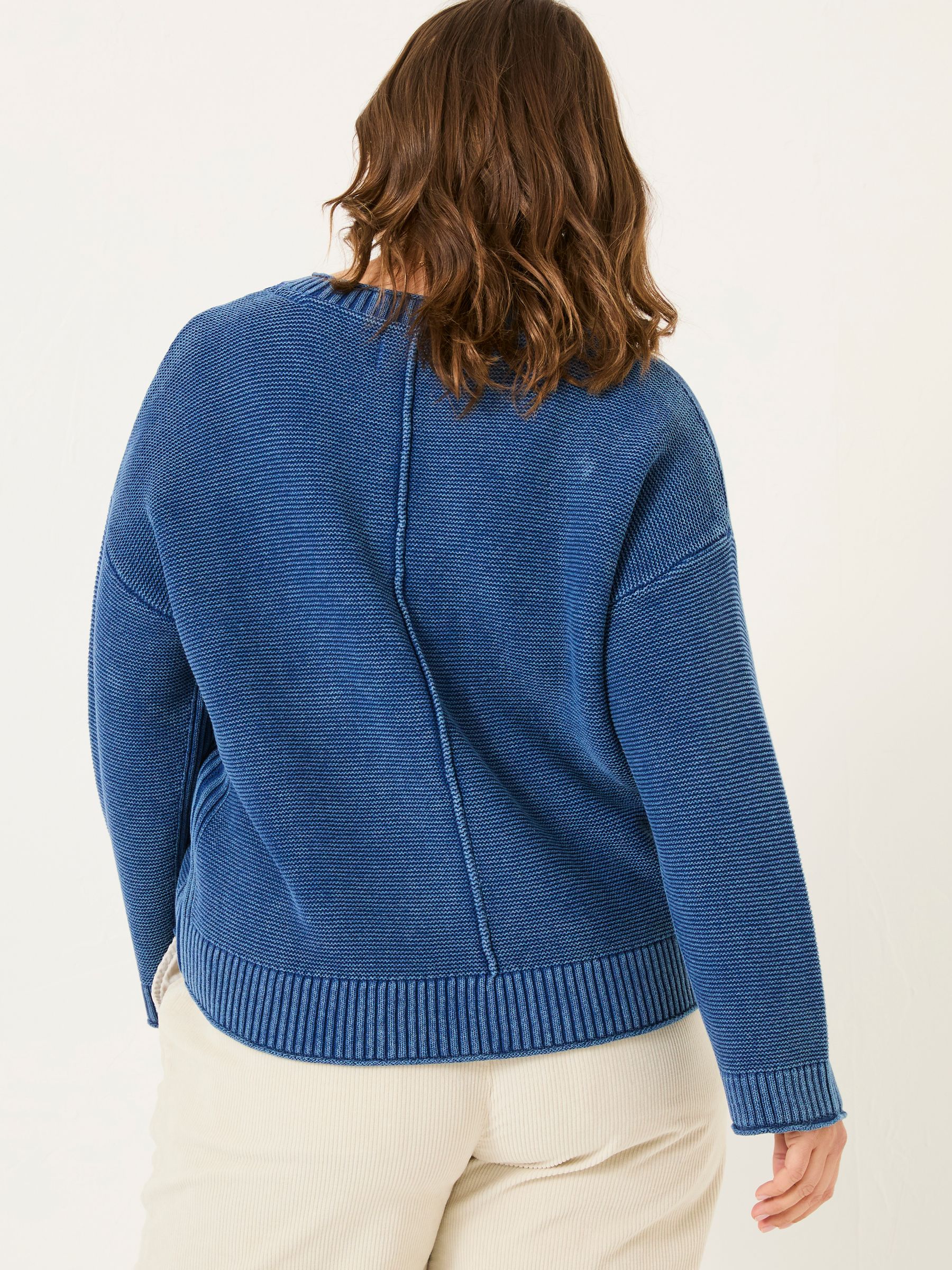 Elia Ink Blue Laundered Knitted Jumper - Image 7 of 10