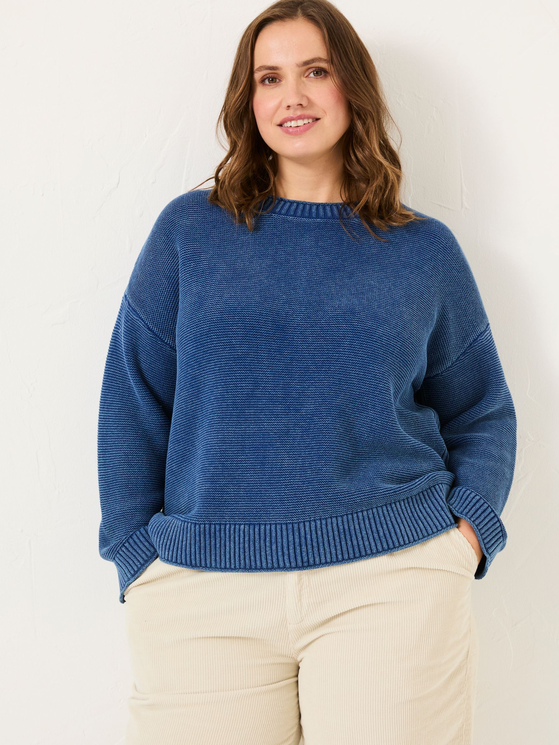 Elia Ink Blue Laundered Knitted Jumper - Image 8 of 10