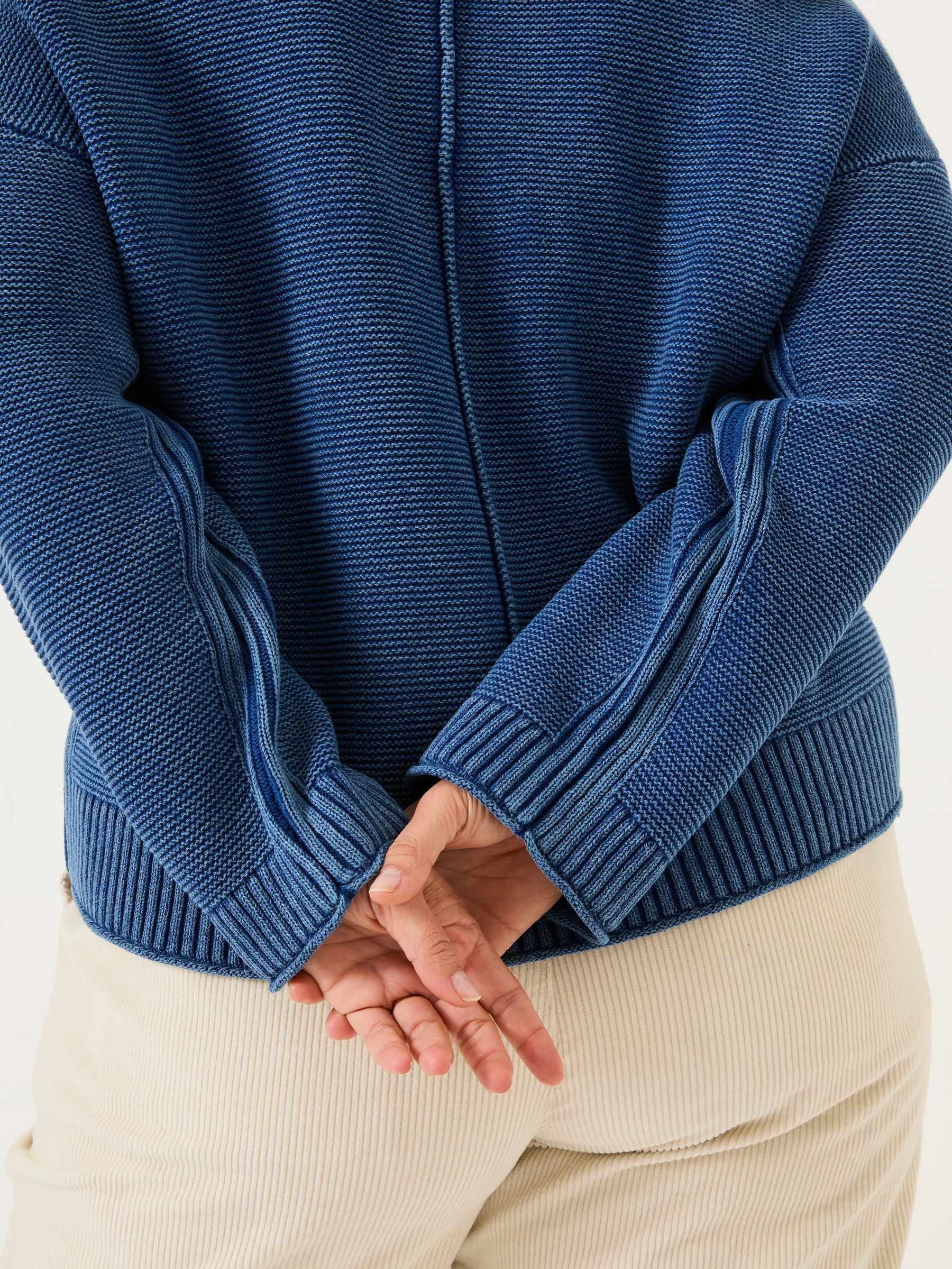 Elia Ink Blue Laundered Knitted Jumper - Image 9 of 10