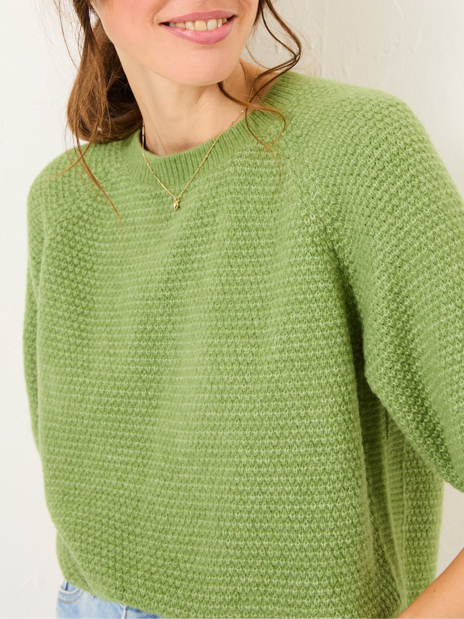 Zandra Green Textured Knitted T-Shirt - Image 4 of 6