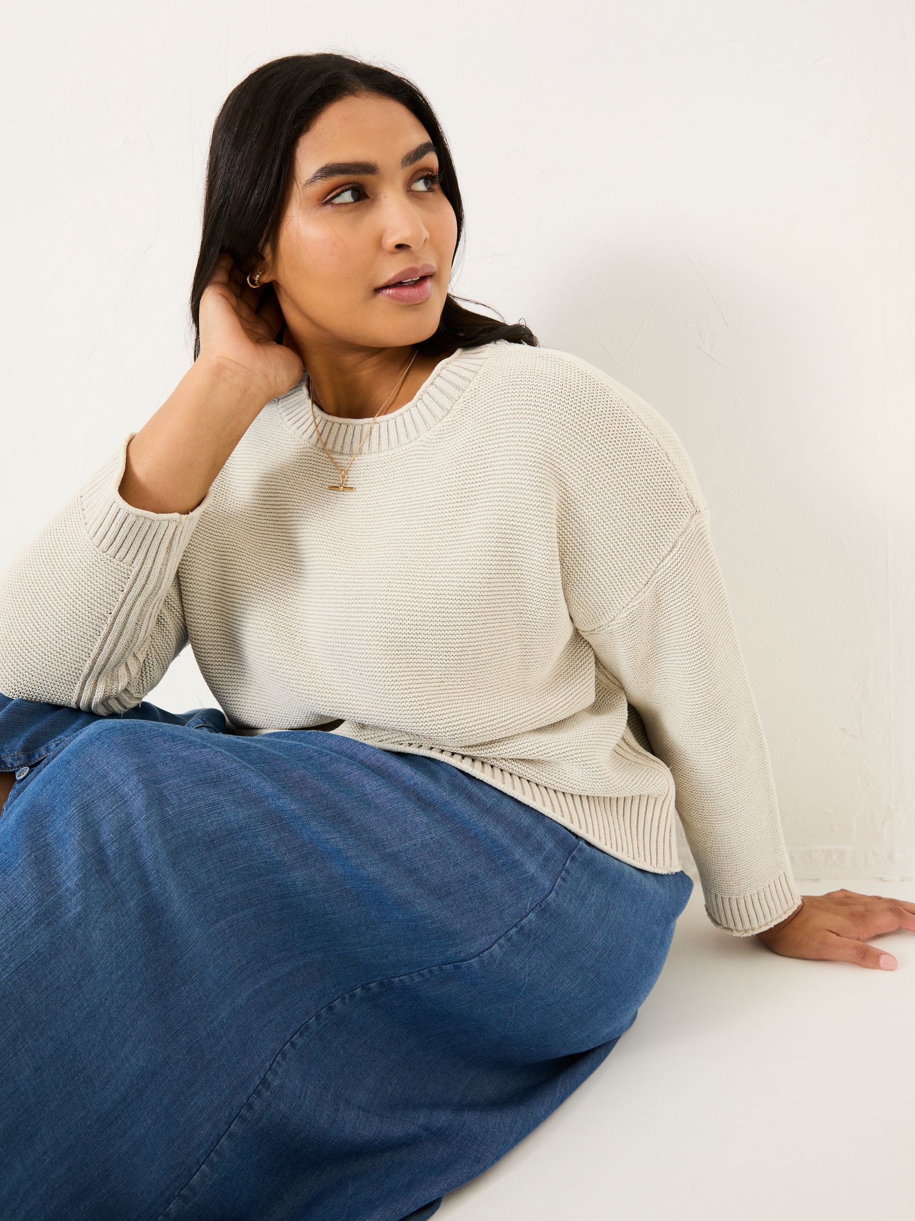 Elia Stone Laundered Knitted Jumper - Image 8 of 10