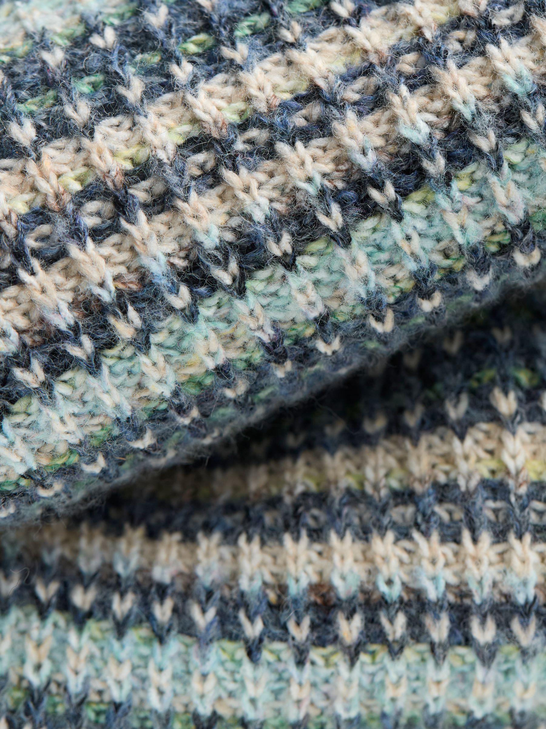 Blue Soraya Stripe Knitted Crew Neck Jumper - Image 7 of 7