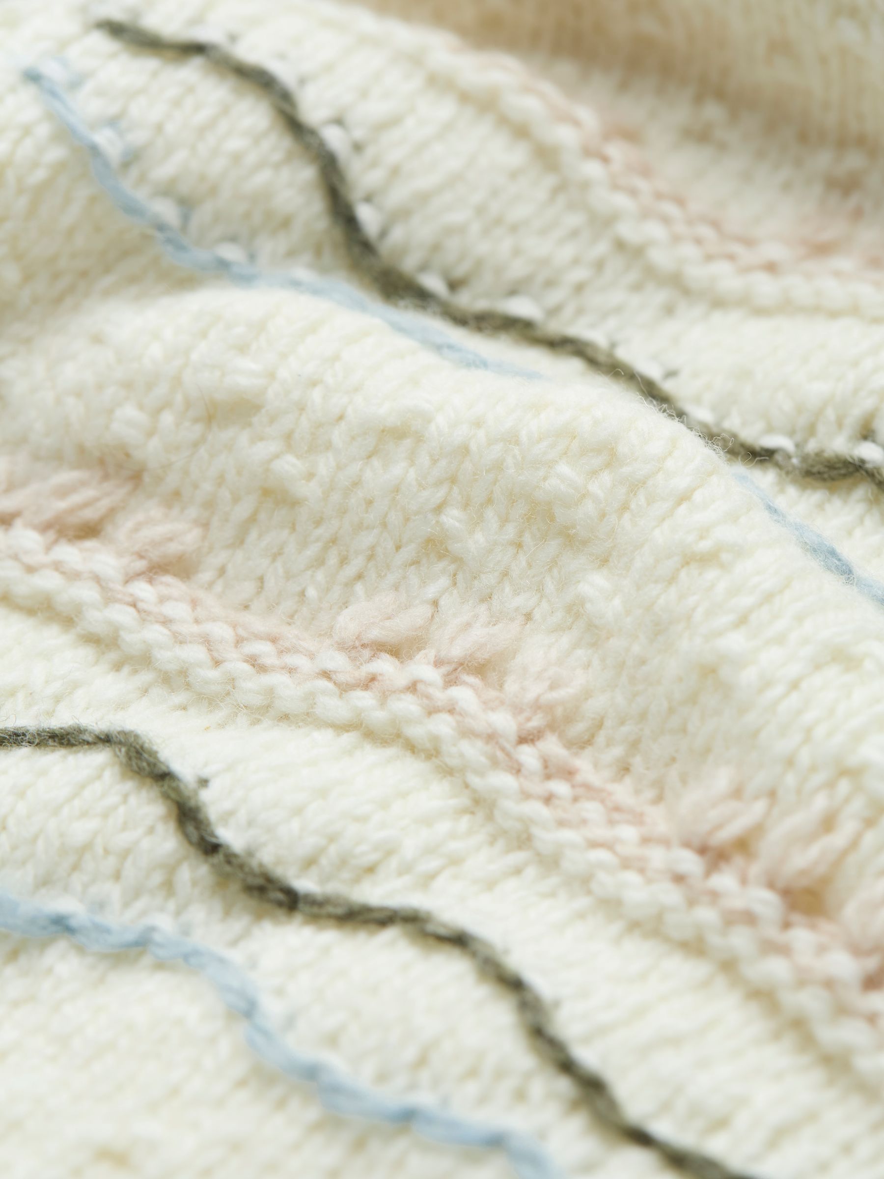 Suki Ivory Pattern Knitted Crew Neck Jumper - Image 6 of 6