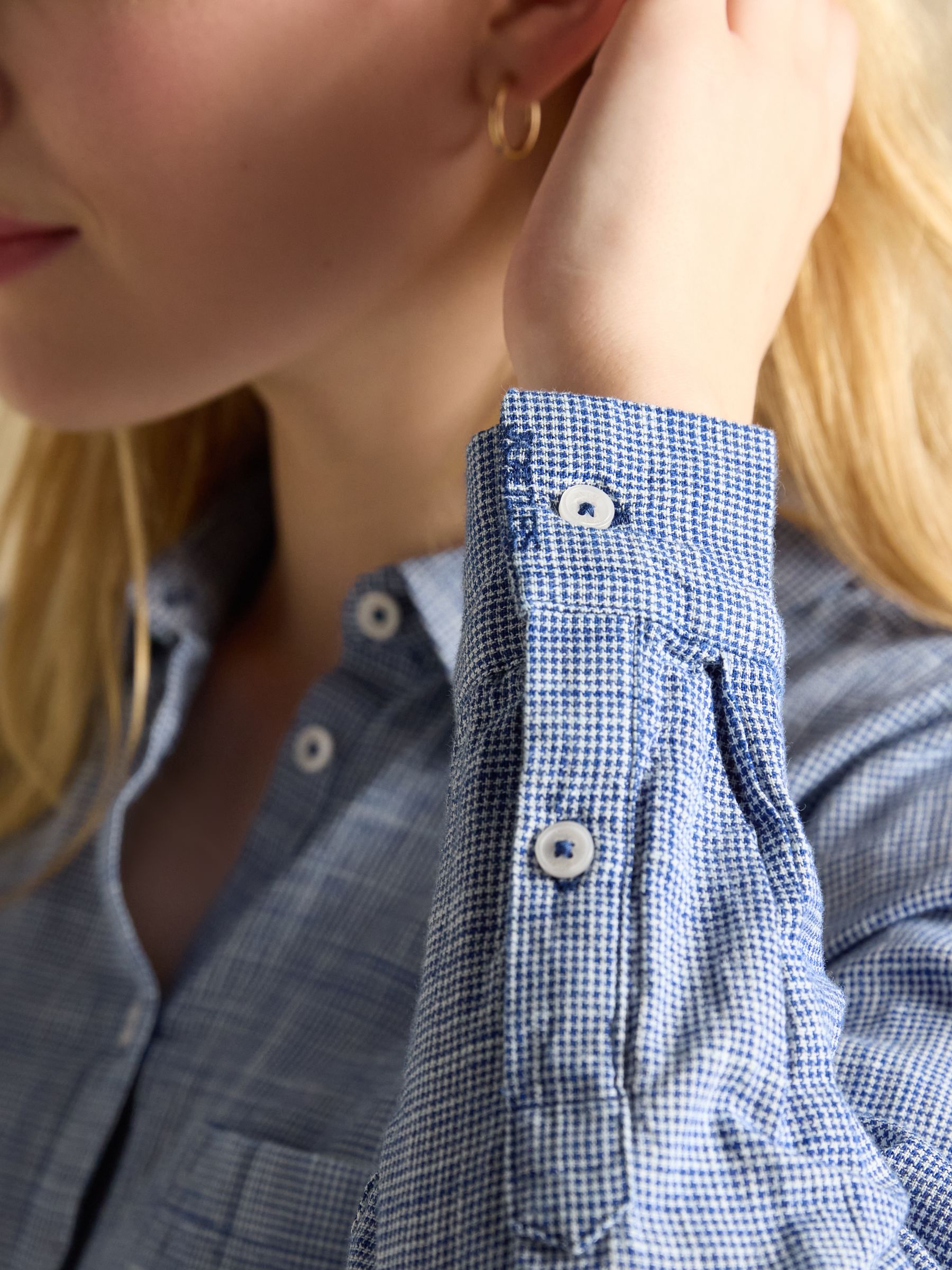 Ida Blue Cotton Shirt - Image 4 of 7