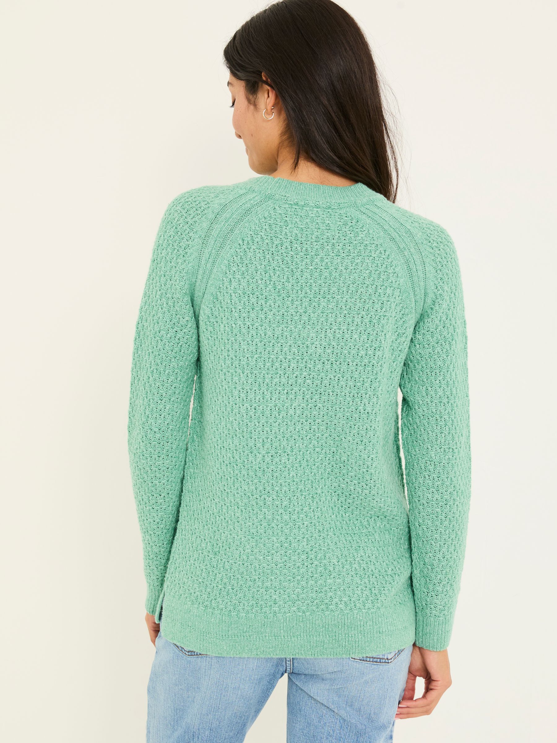 Ella Mint Green Textured Jumper - Image 2 of 6
