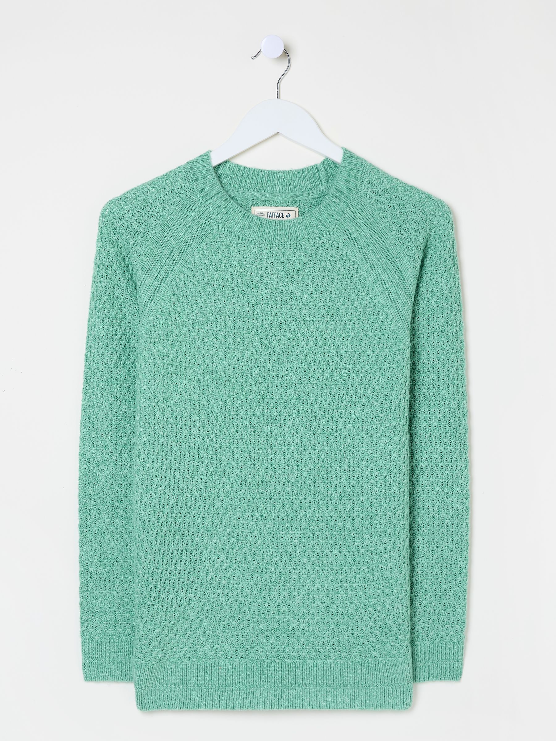 Ella Mint Green Textured Jumper - Image 6 of 6