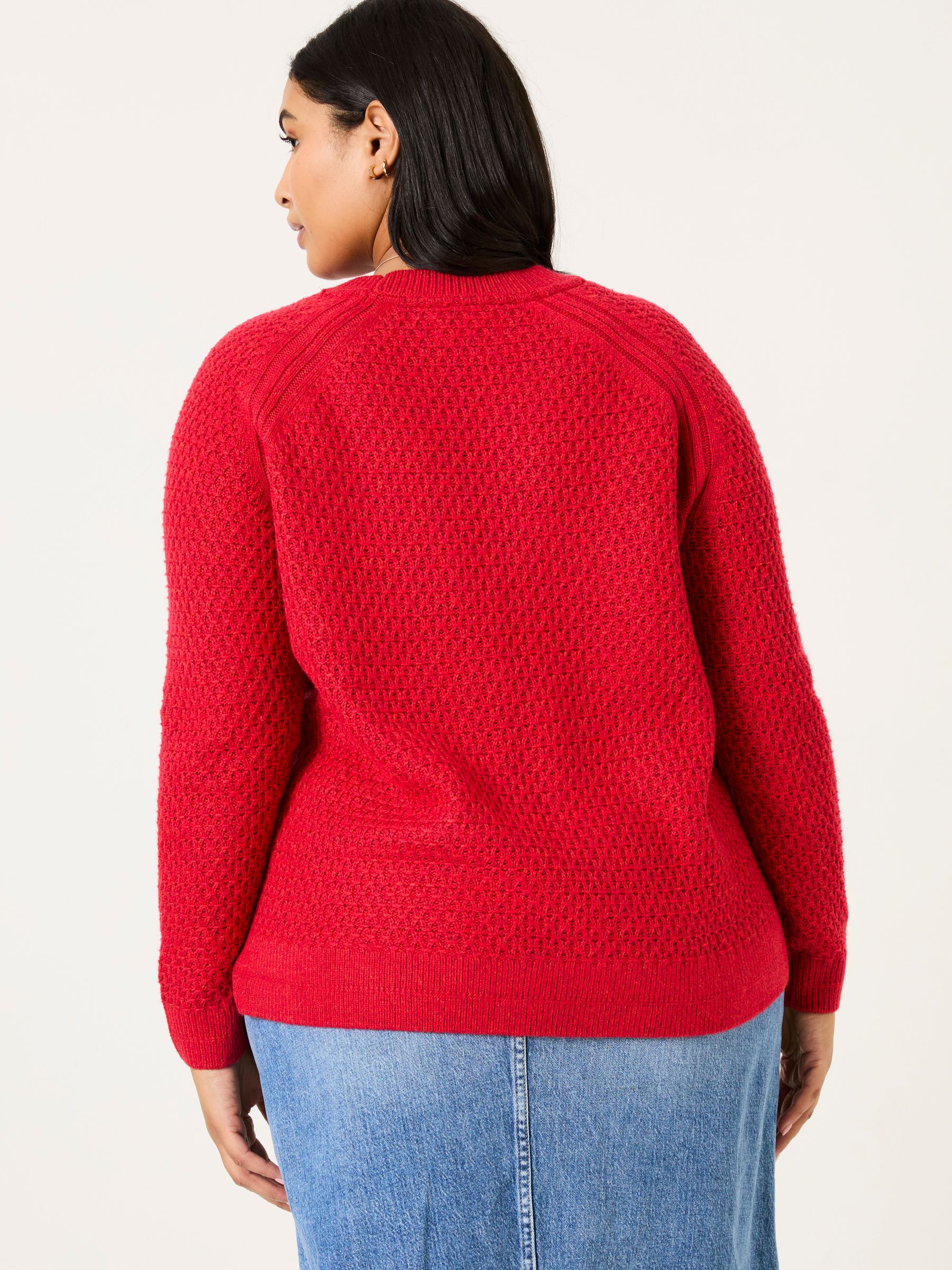Ella Red Textured Jumper - Image 5 of 10