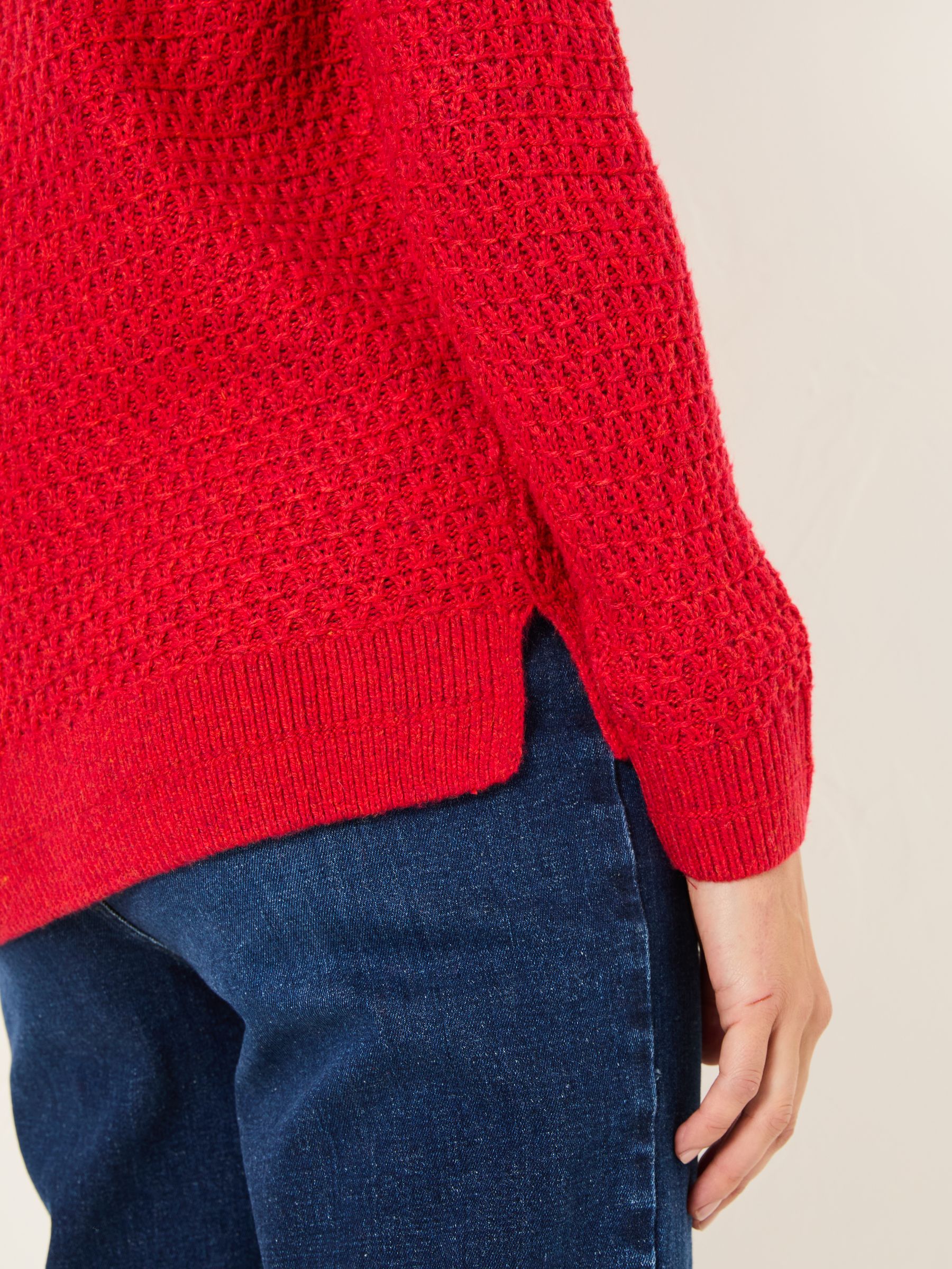 Ella Red Textured Jumper - Image 9 of 10