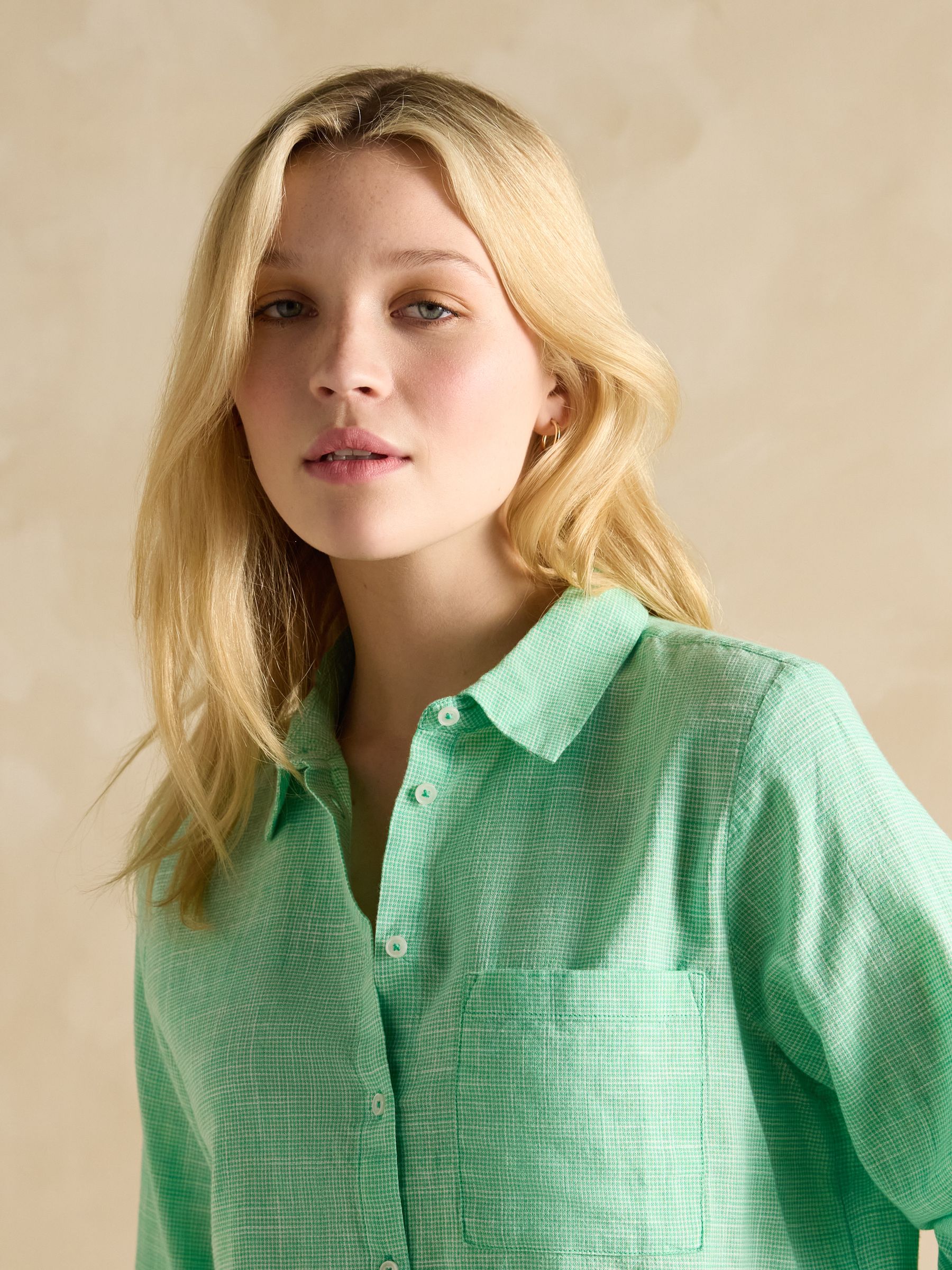 Ida Green Cotton Shirt - Image 4 of 7