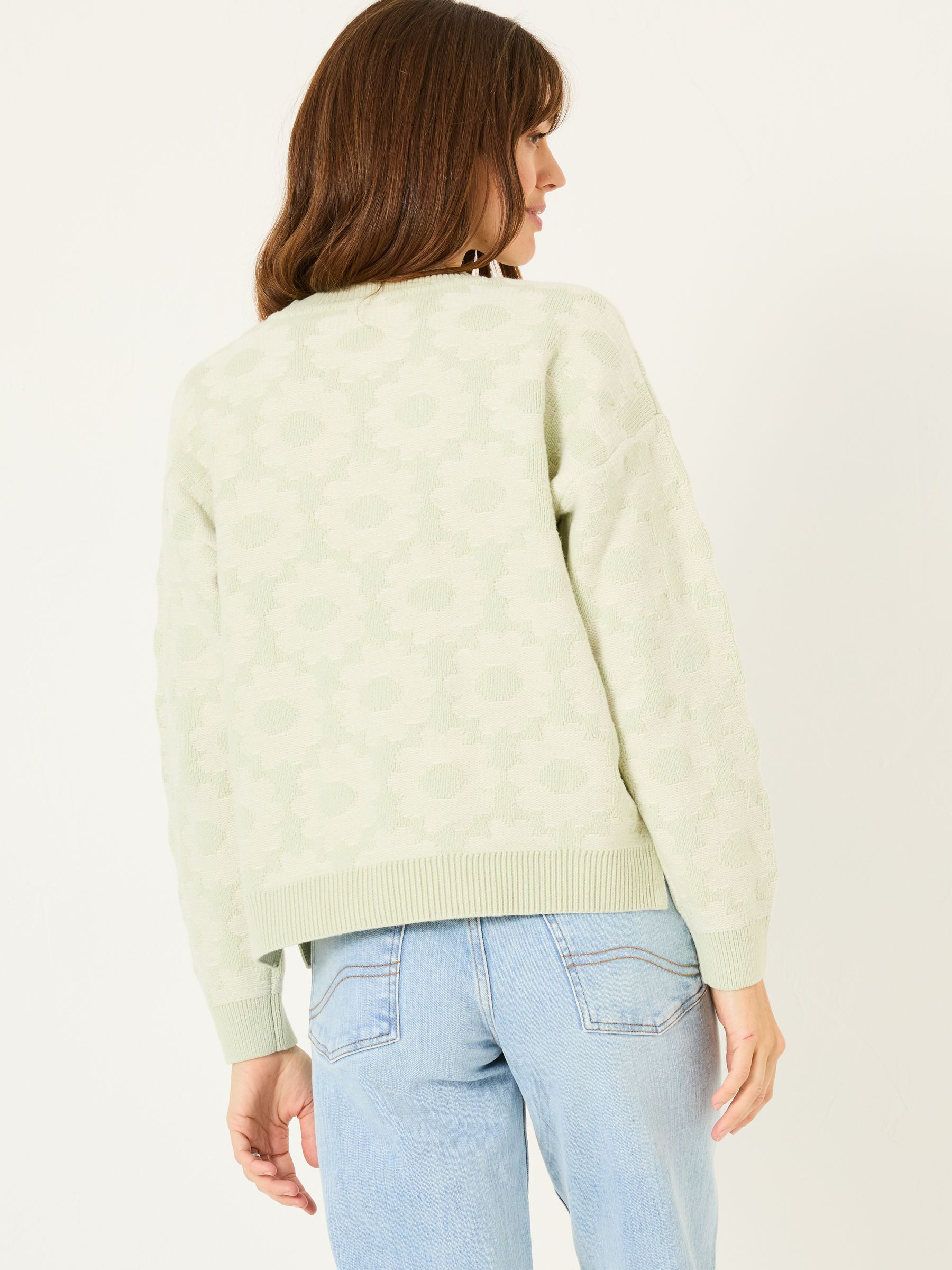 Light Green Floral Knitted Jumper - Image 2 of 13