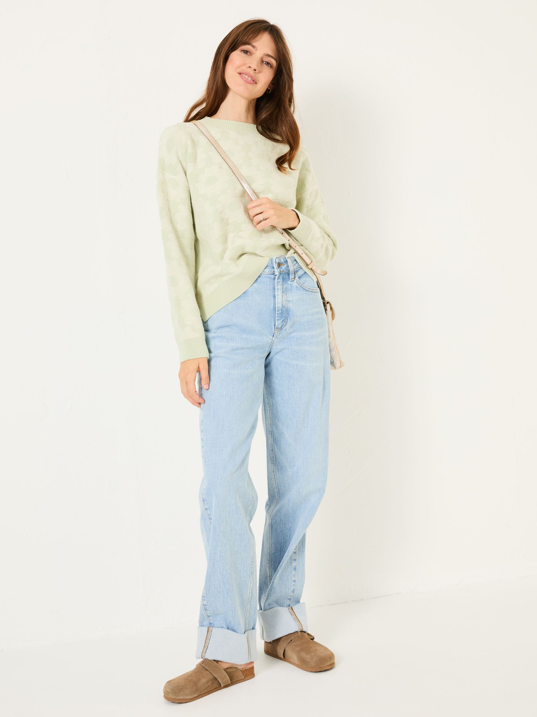 Light Green Floral Knitted Jumper - Image 3 of 13