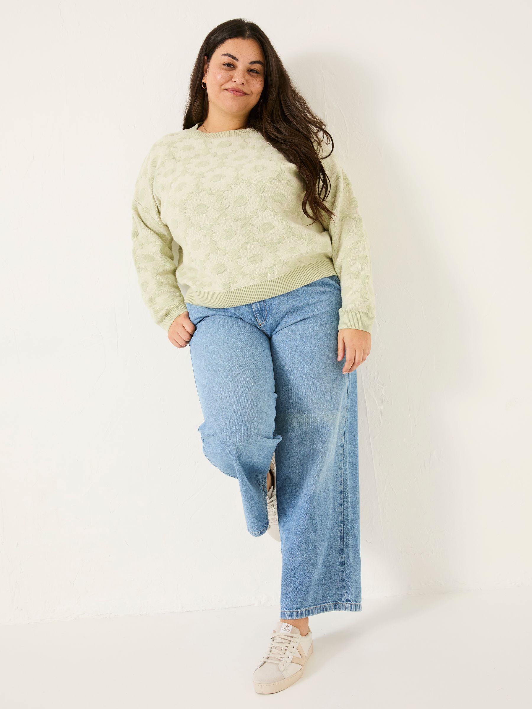 Light Green Floral Knitted Jumper - Image 7 of 13