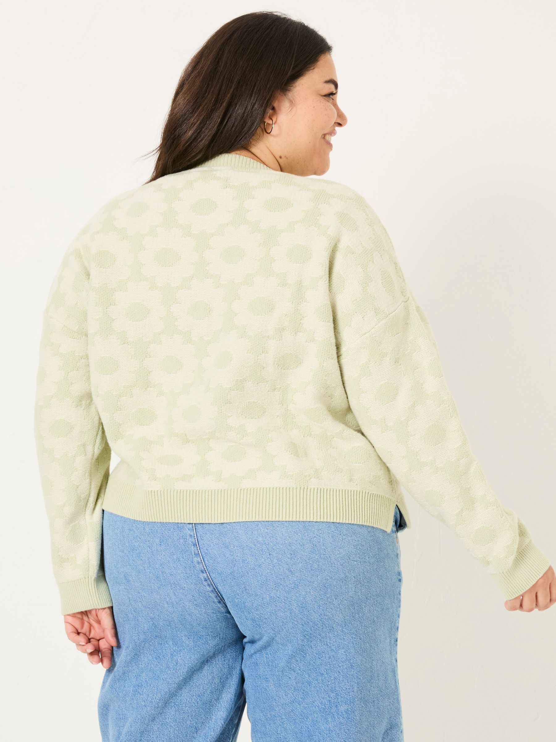 Light Green Floral Knitted Jumper - Image 8 of 13