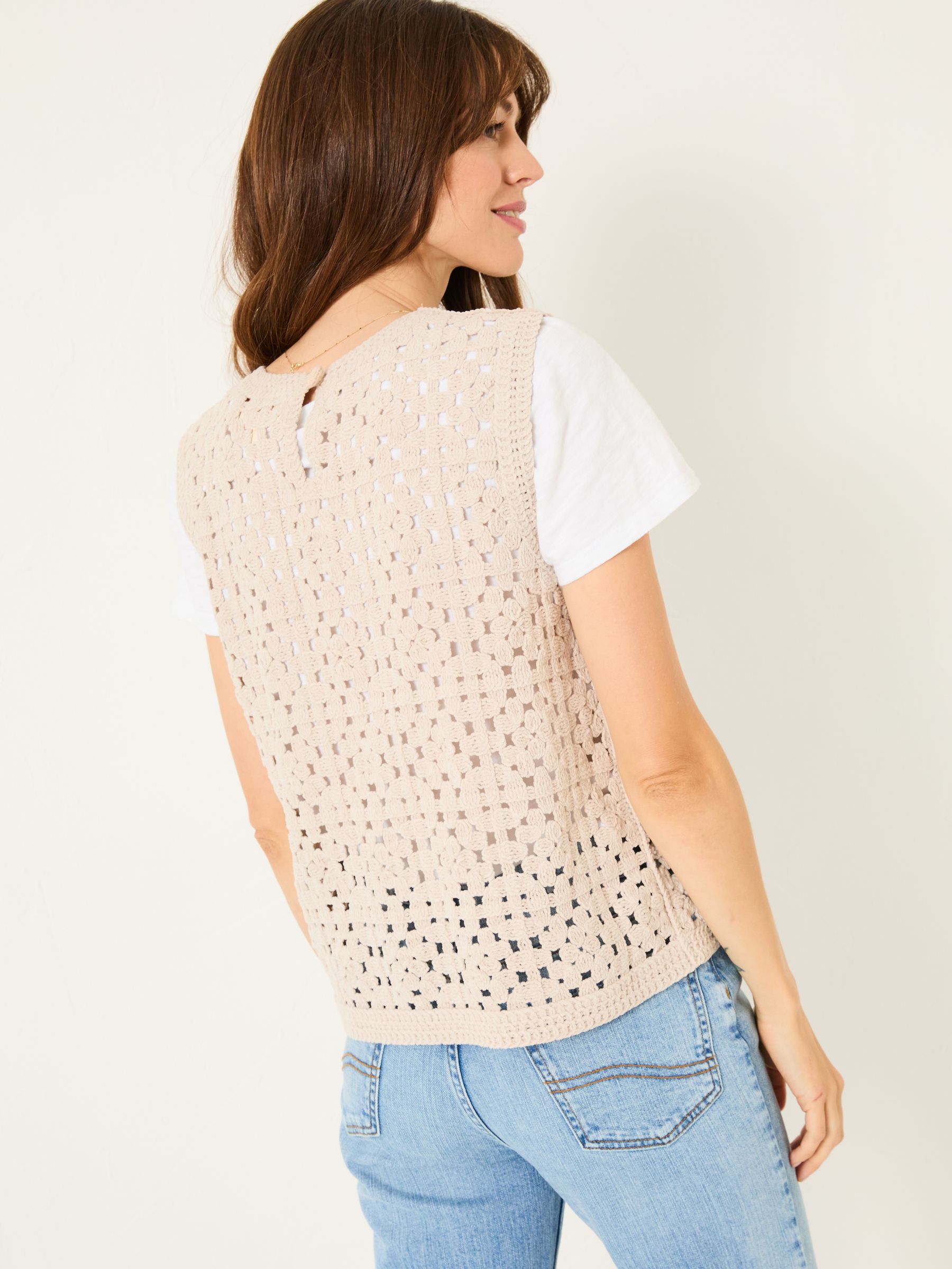 Natural Finch Crochet Tank - Image 2 of 8