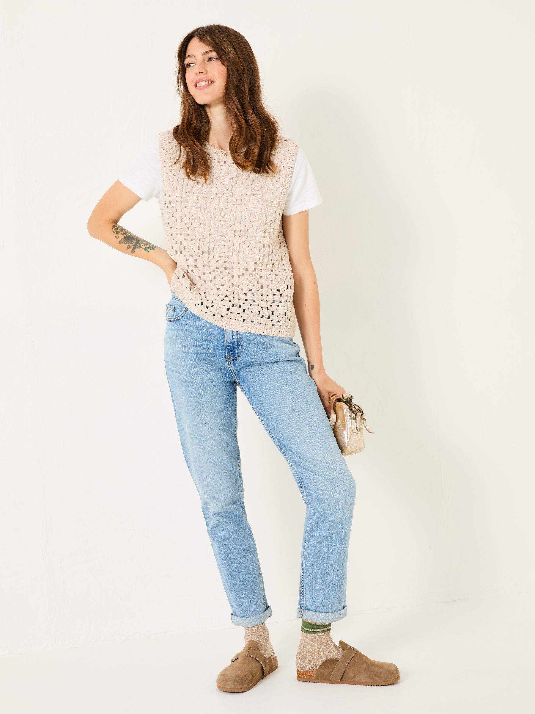 Natural Finch Crochet Tank - Image 3 of 8