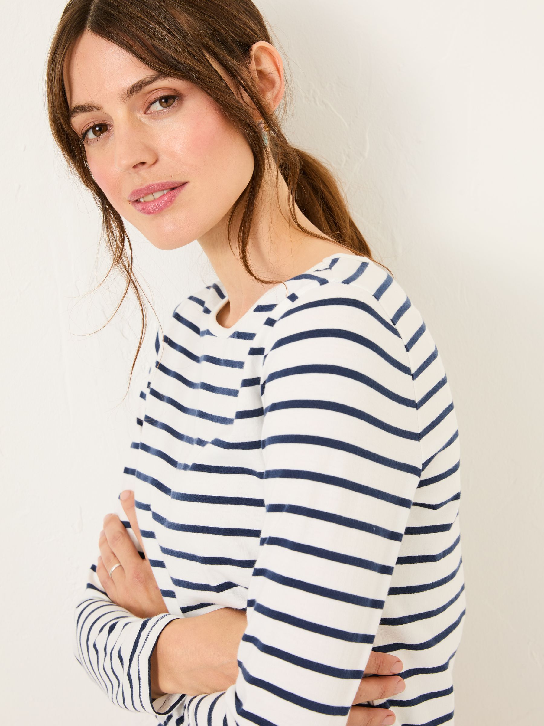 Breton Ivory 100% Cotton Long Sleeve T-Shirt - Image 3 of 5