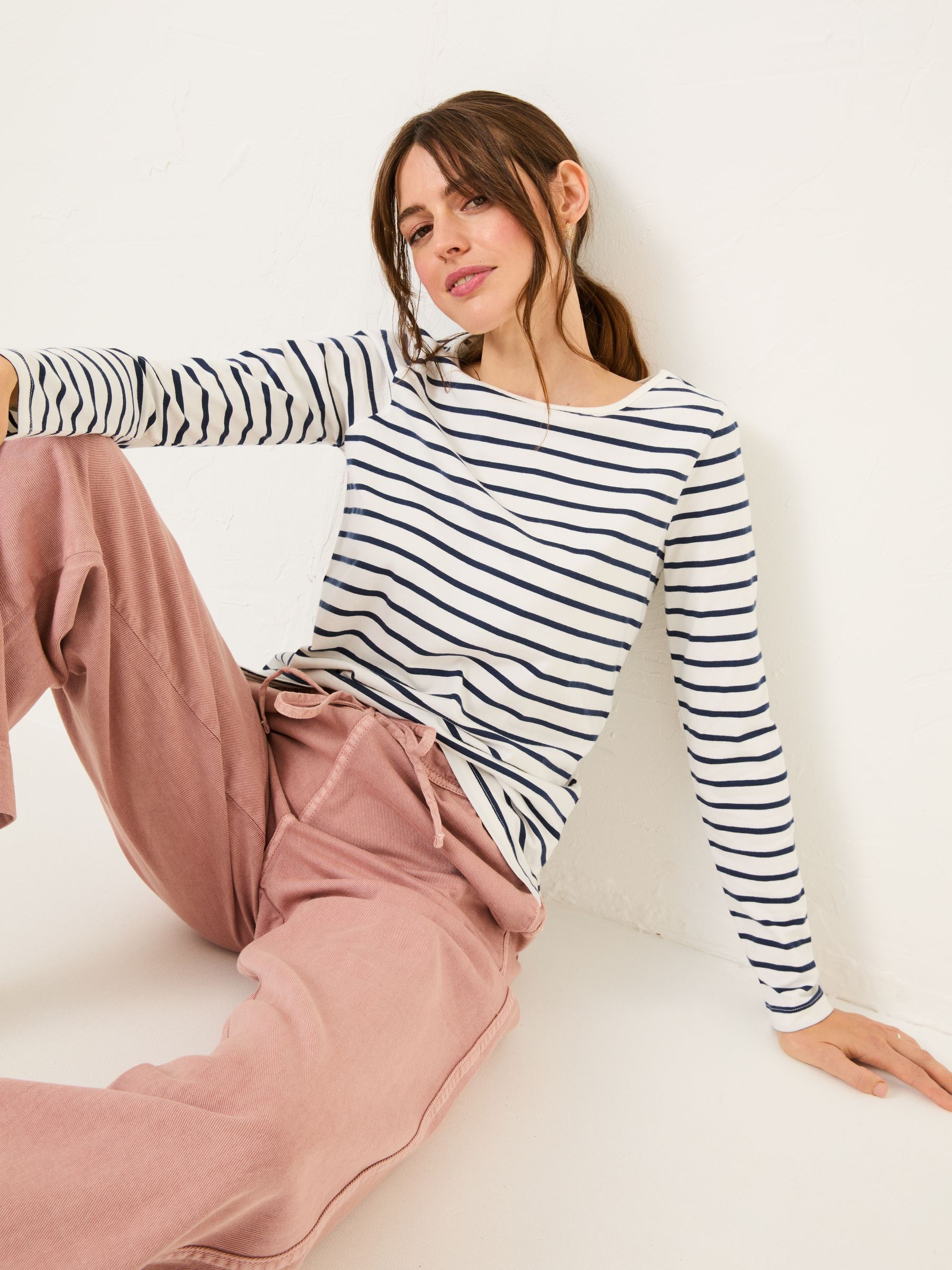 Breton Ivory 100% Cotton Long Sleeve T-Shirt - Image 4 of 5