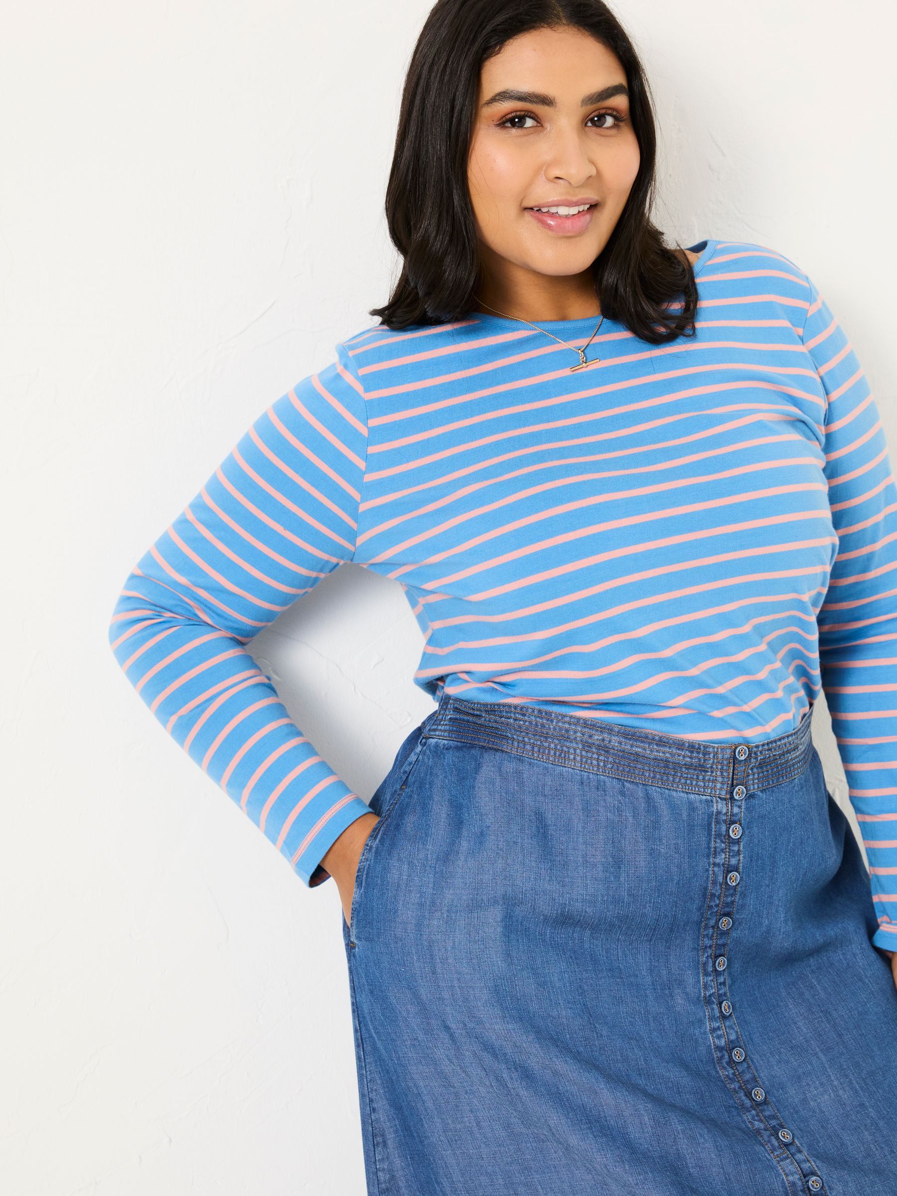 Breton Multi 100% Cotton Long Sleeve T-Shirt - Image 5 of 10
