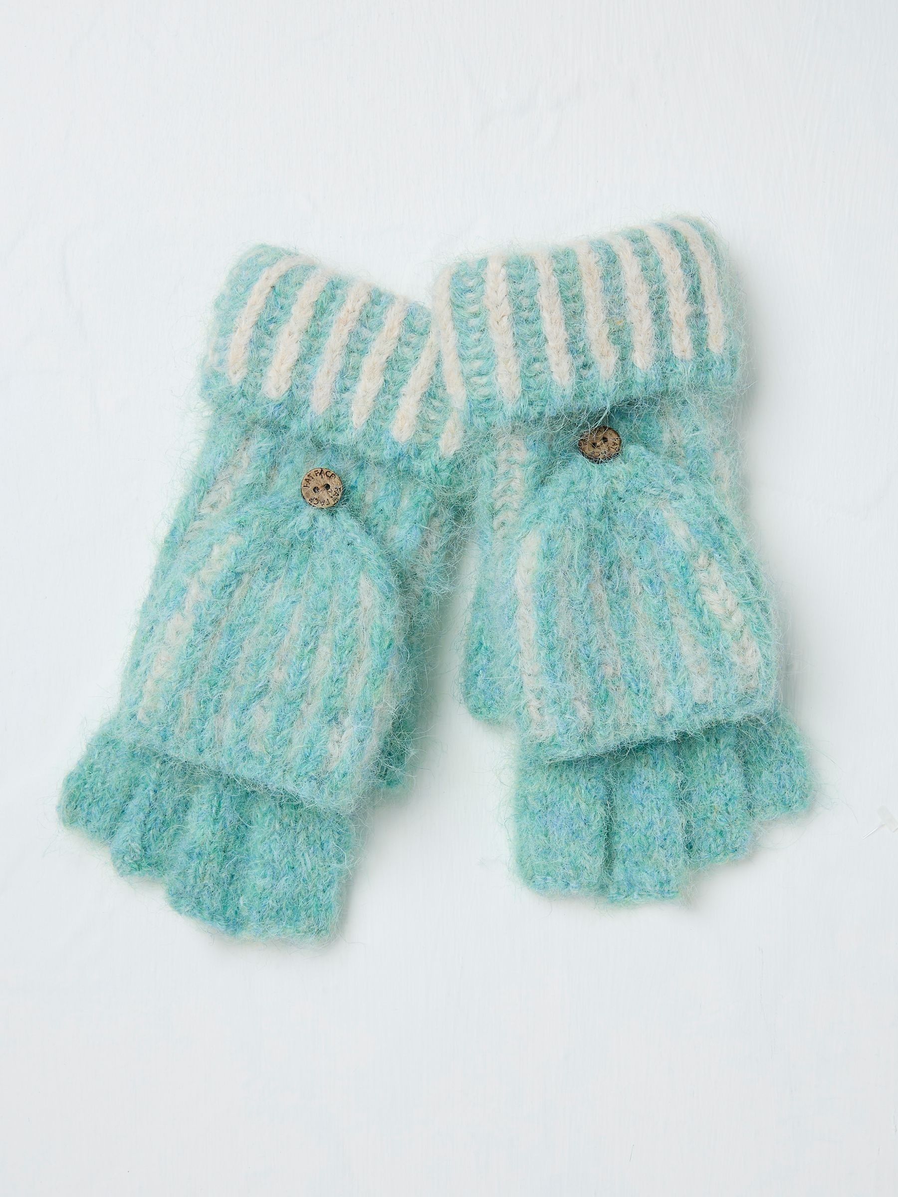 Green Haze Plaited Overflap Gloves - Image 1 of 2