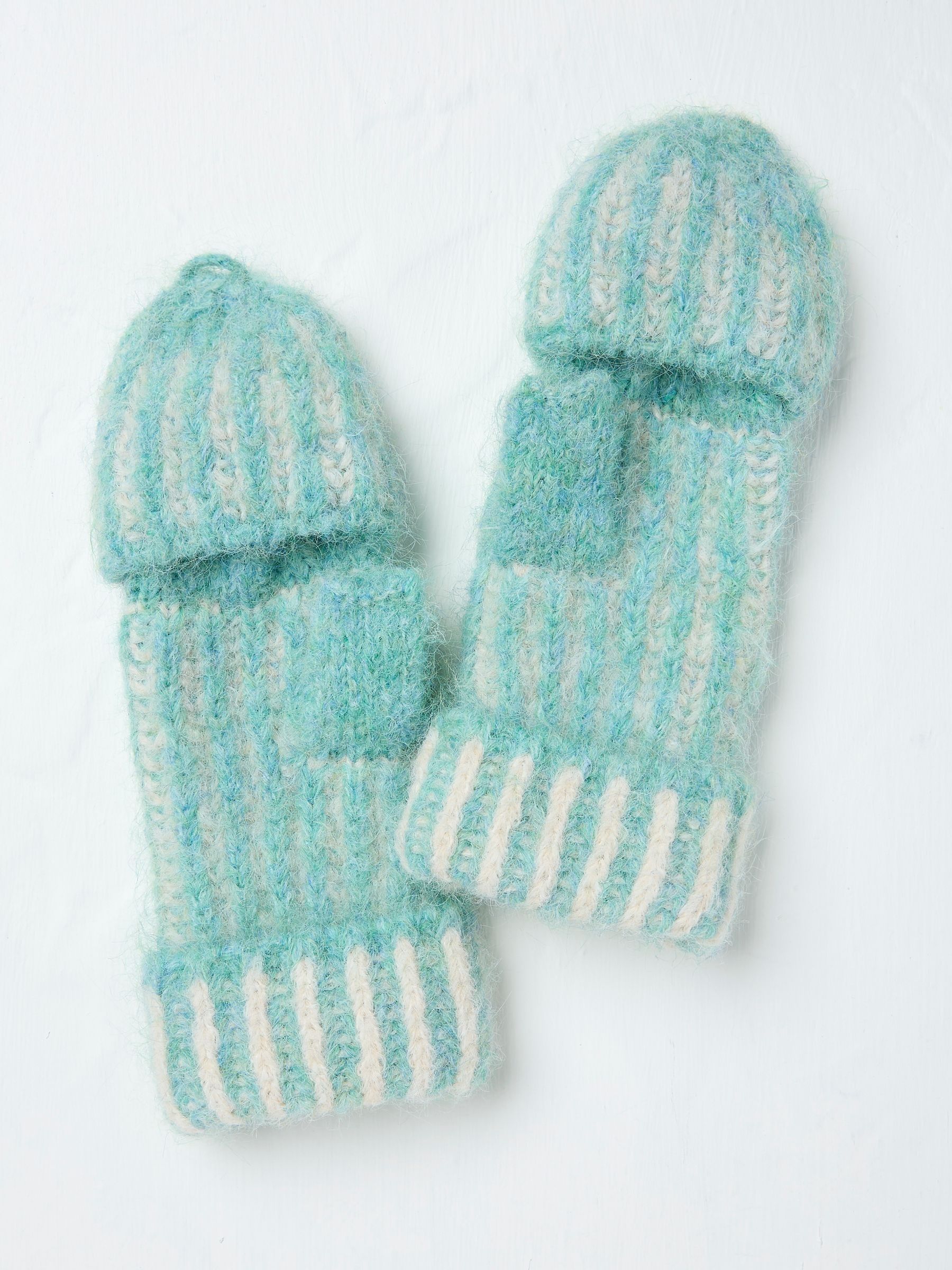 Green Haze Plaited Overflap Gloves - Image 2 of 2