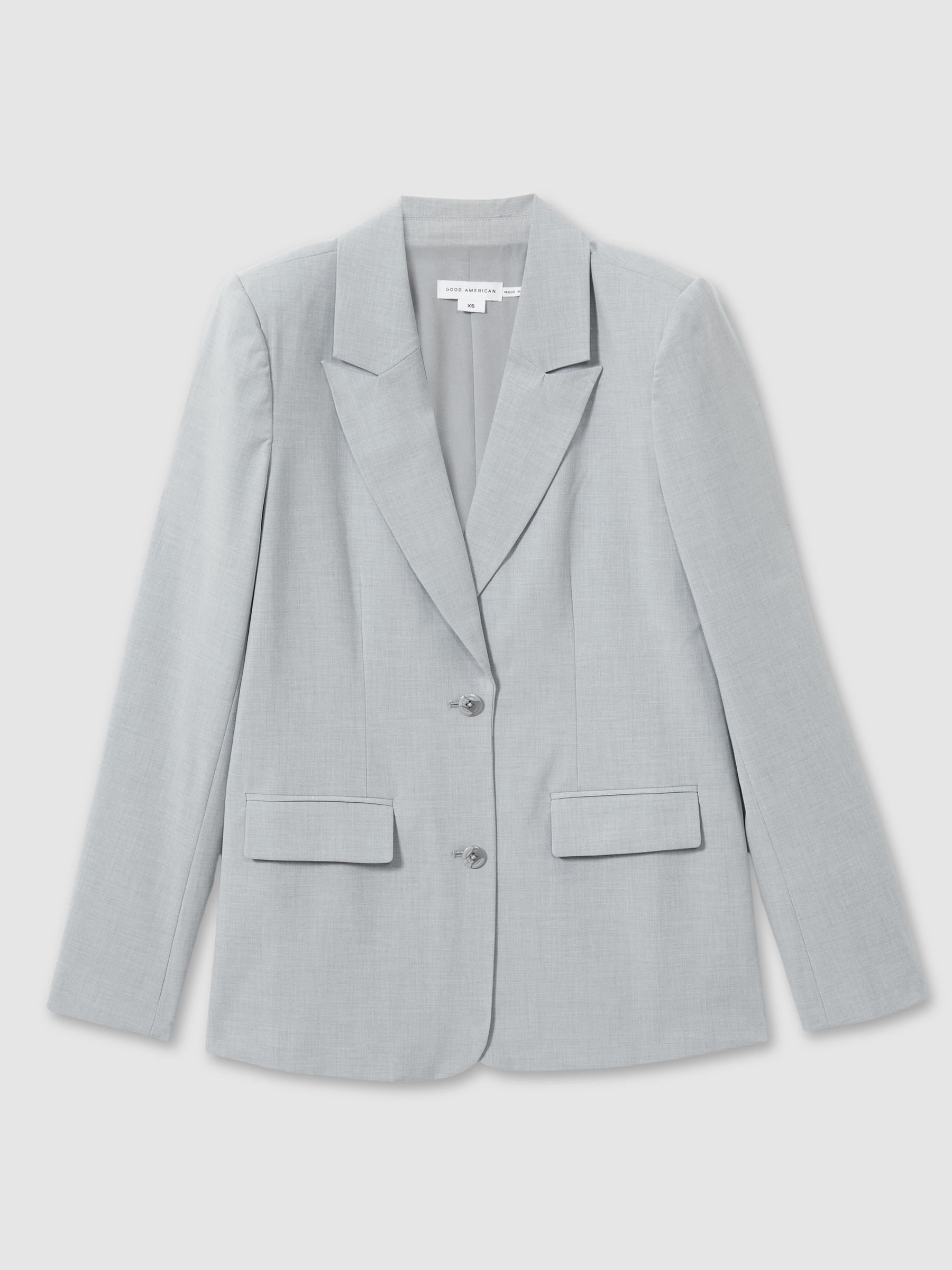 Oversized Sharkskin Suit Jacket in Heather Grey - Image 2 of 6