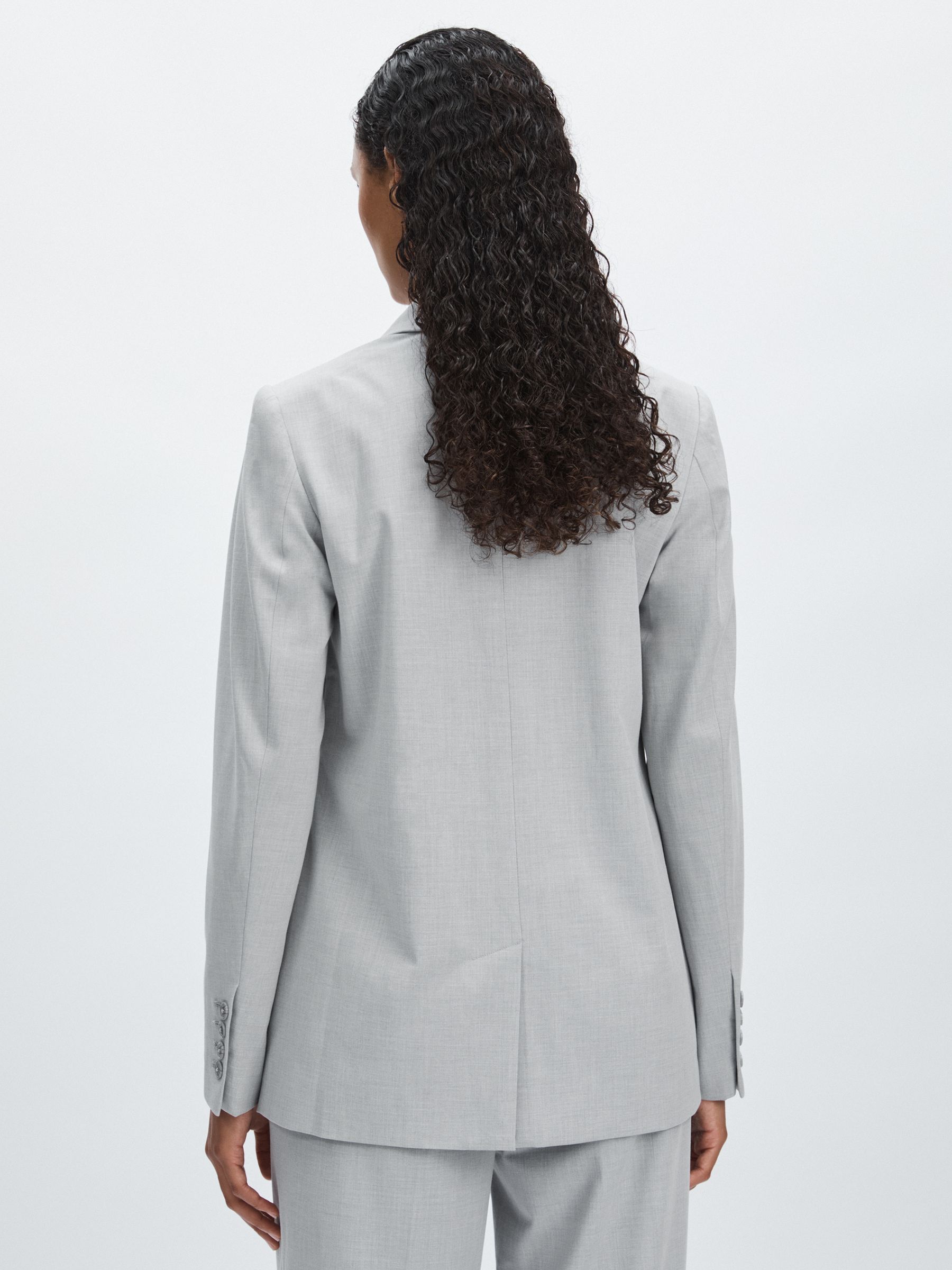 Oversized Sharkskin Suit Jacket in Heather Grey - Image 5 of 6