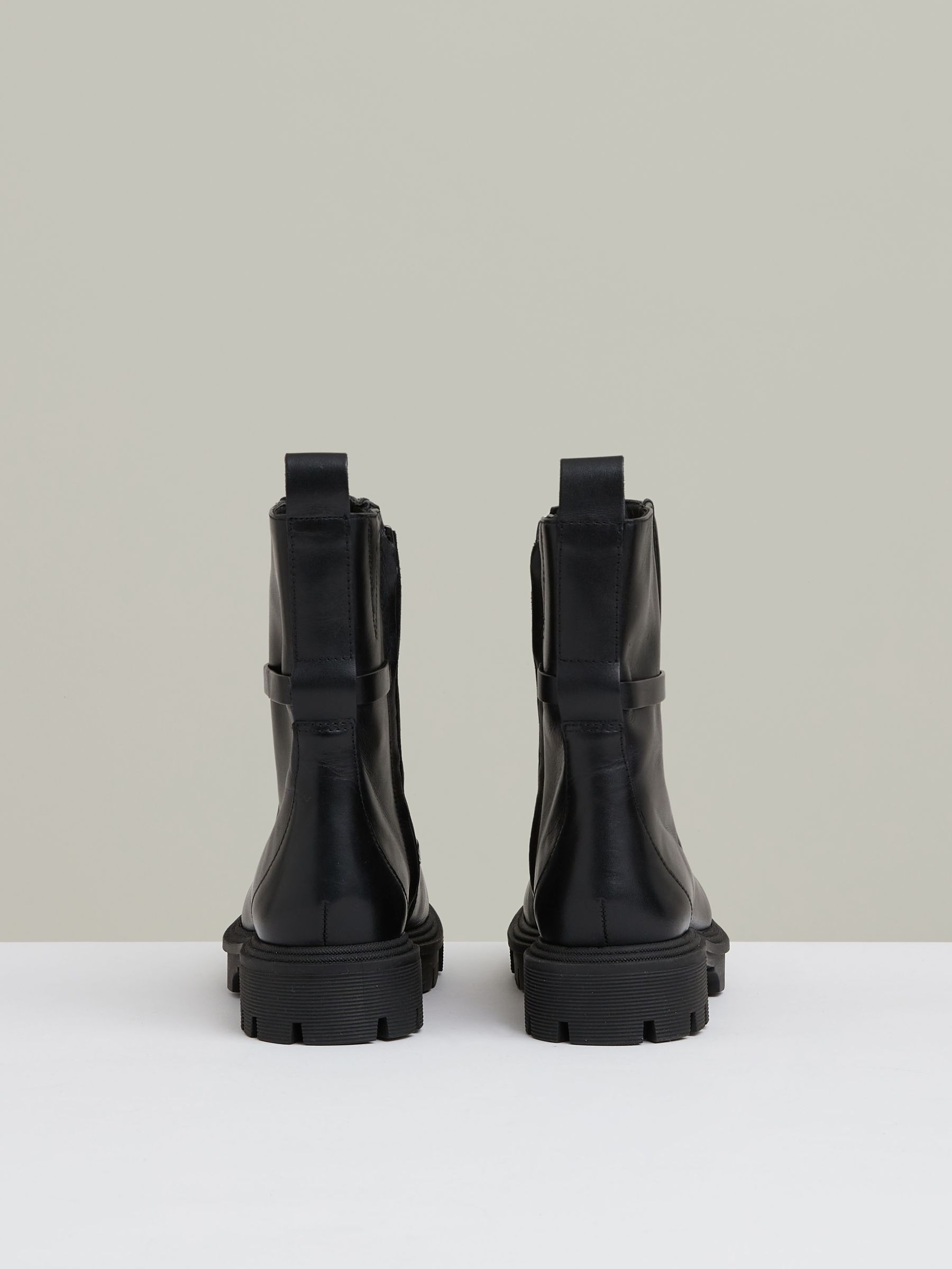 Chain Embellished Ankle Boots in Black - image 4